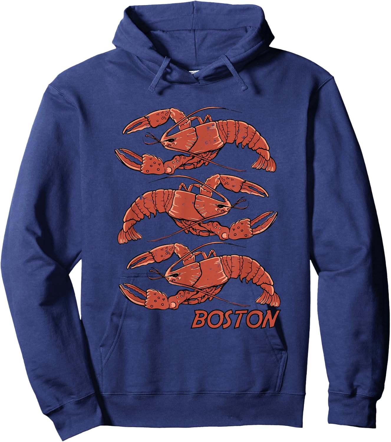 Boston Lobster Vintage Style Hoodie - Hoodie | Navy