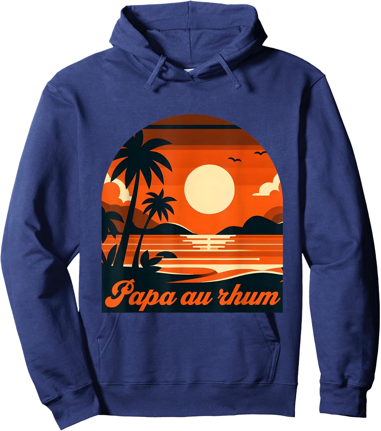 Papa Au Rhum Cadeau Rigolo Fête Des Pères Anniv ersaire Hoodie - Hoodie | Navy