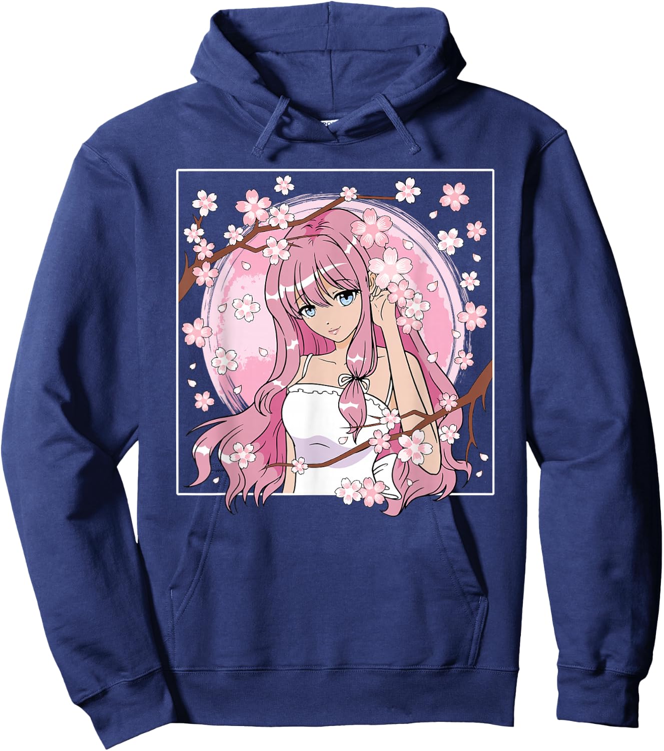 Japanisches Anime Mädchen Otaku Kirschblüte Sakura Damen Hoodie - Hoodie | Navy