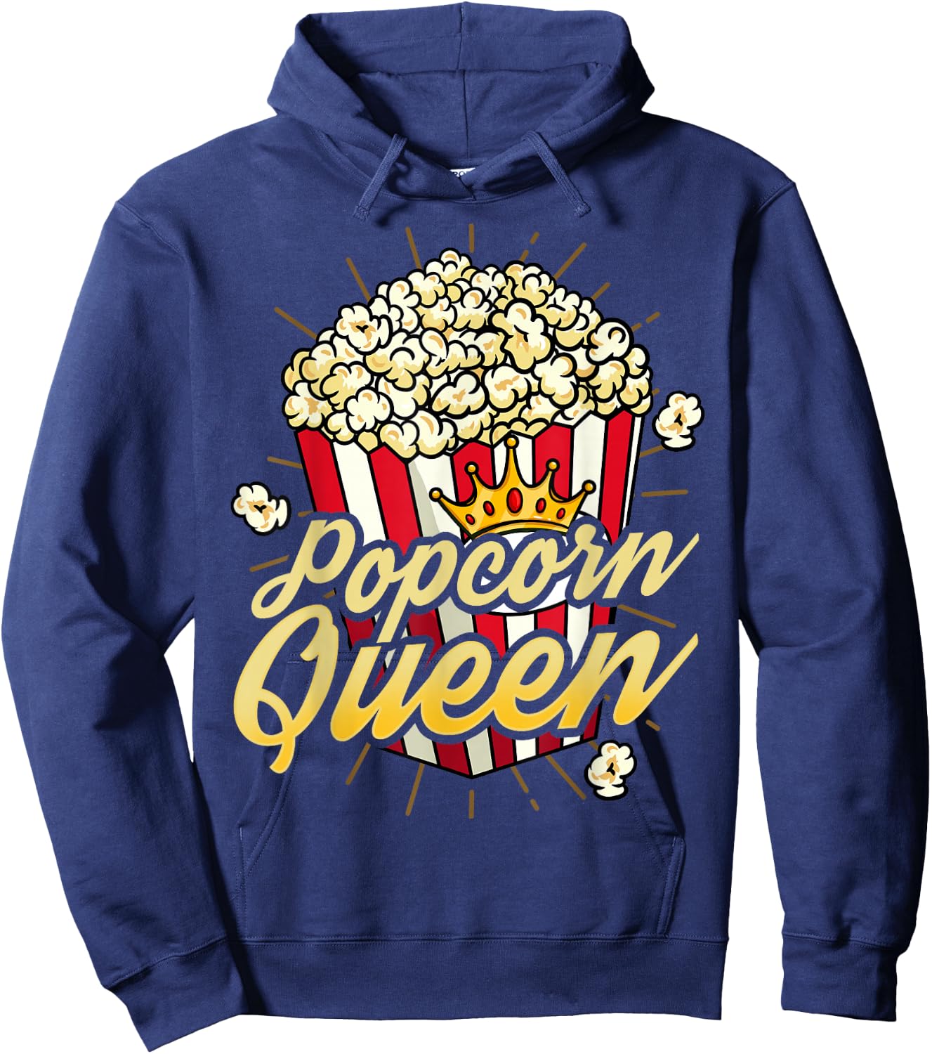 Funny Popcorn Lover Gift Movie Night Cinema Lover Small Hoodie - Hoodie | Navy