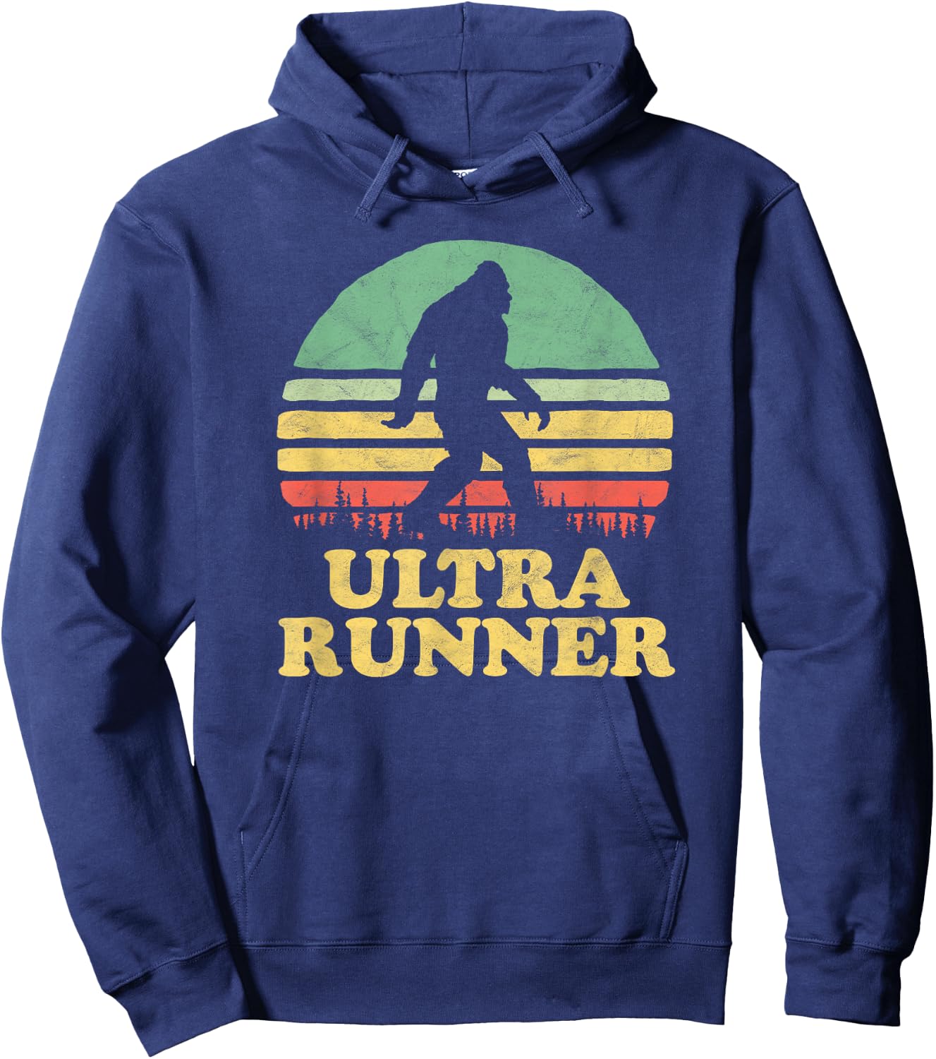 Bigfoot Ultra Runner Vintage Trail Marathon Hoodie - Hoodie | Navy