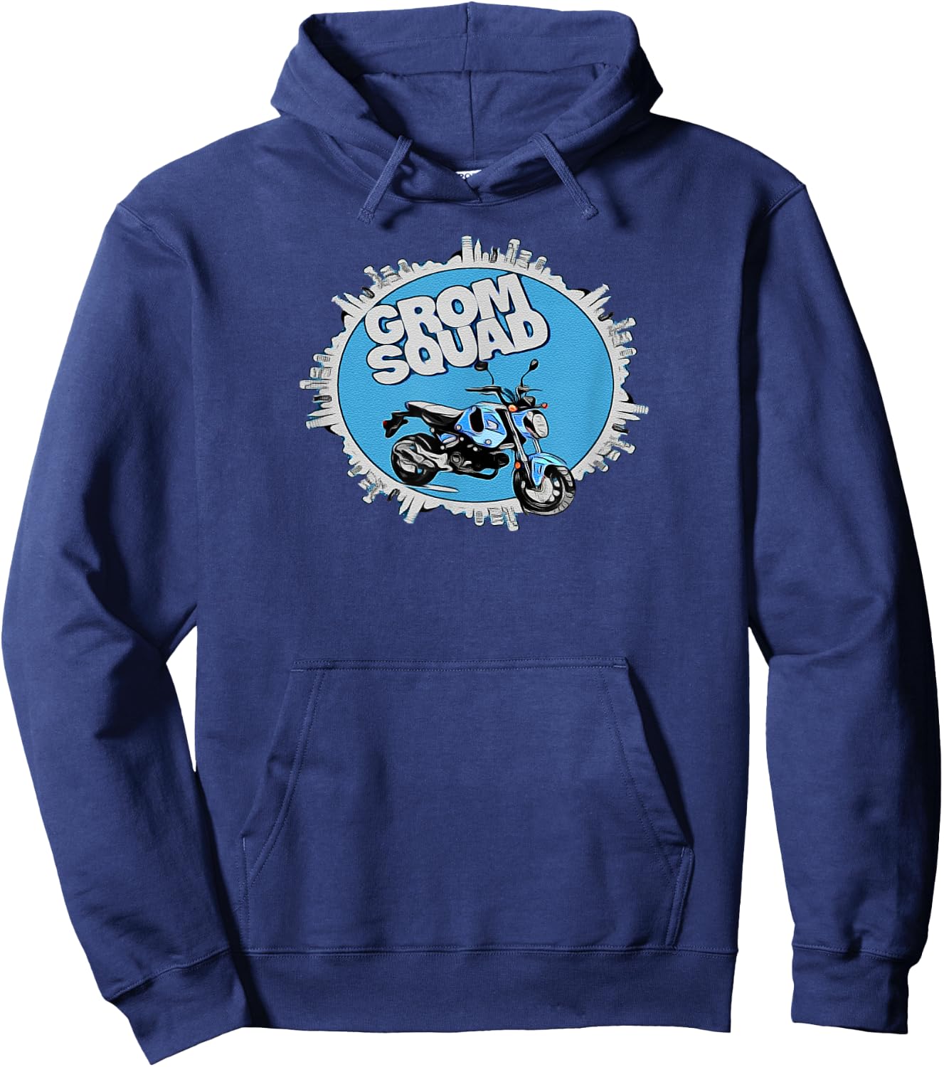 Blue 2022 Grom Squad - Motorcycle - Scooter - Bike Hoodie - Hoodie | Navy