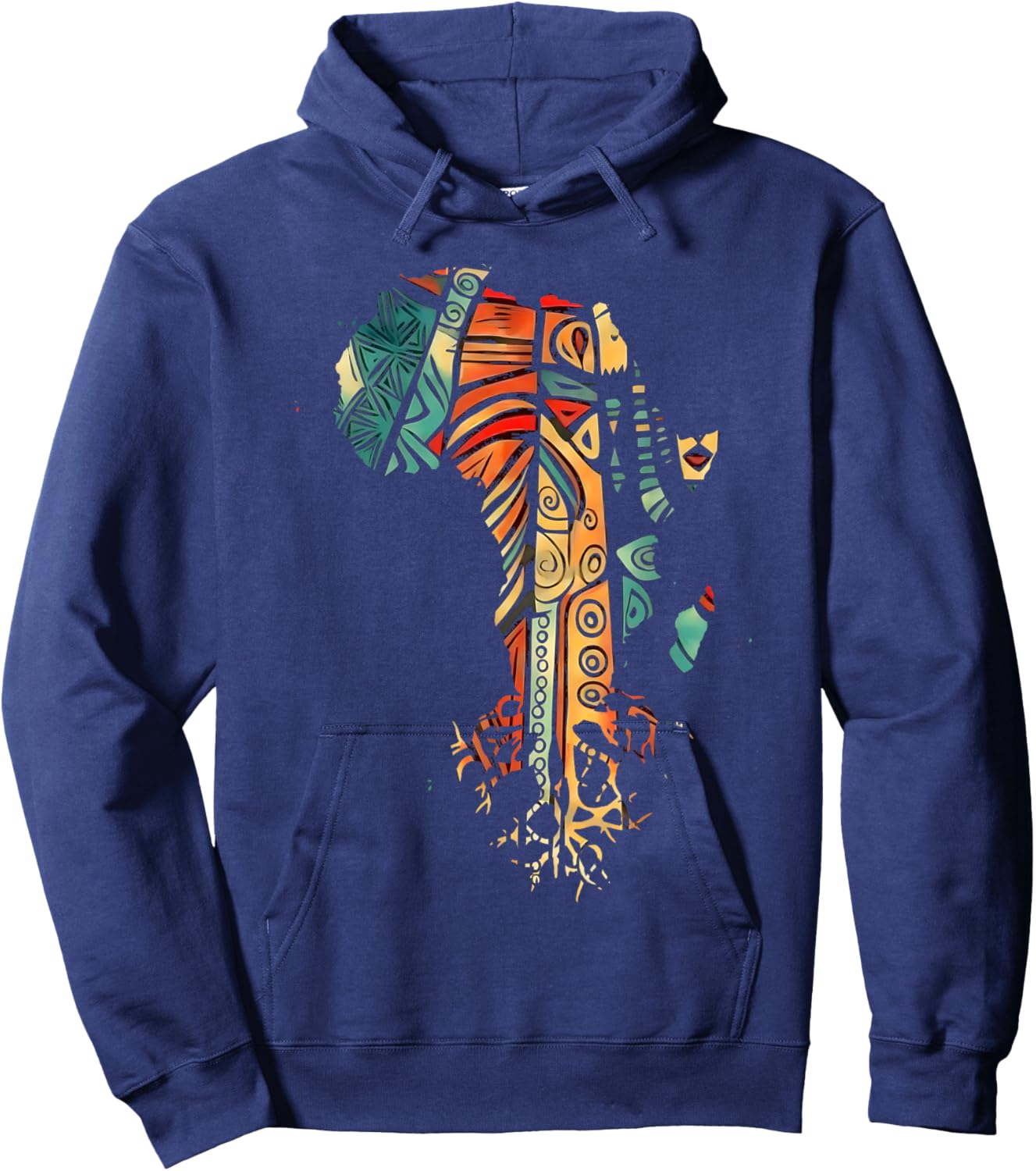 Kente Tribal Africa Dashiki Print African Lover and Men , Black, S Hoodie - Hoodie | Navy