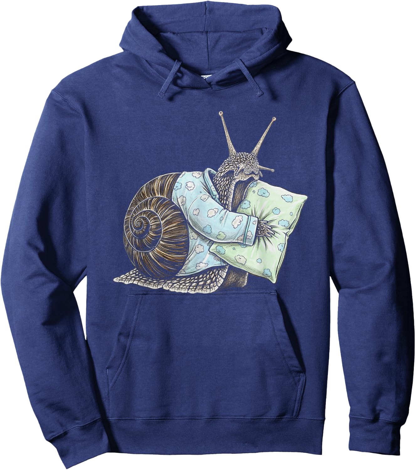 Funny Sleepy Snail Pajama Women Men Kids Boys And Girls Hoodie - Hoodie | Navy