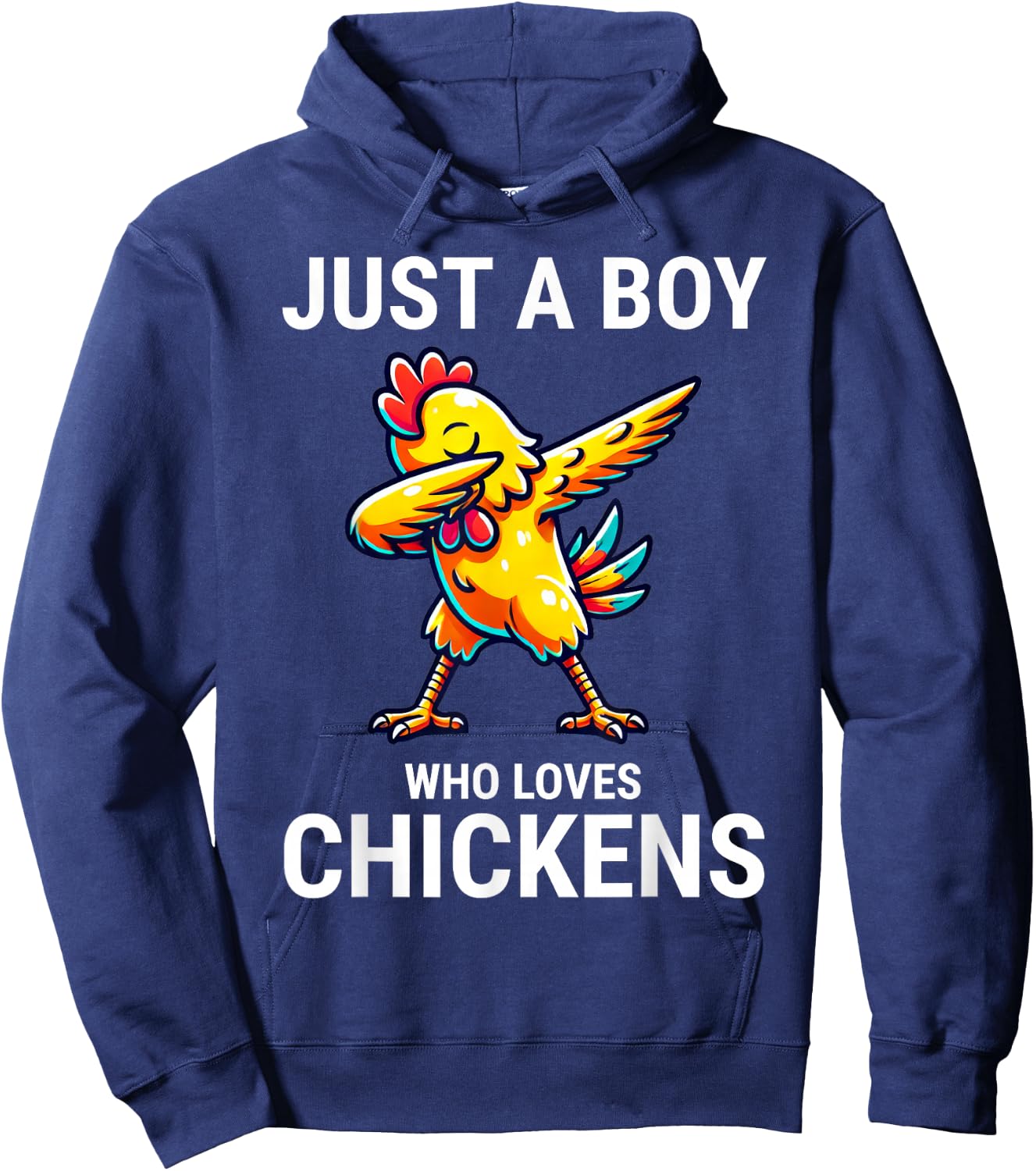 Just A Boy Who Loves Chickens Cute Chicken Dabbing Hoodie - Hoodie | Navy