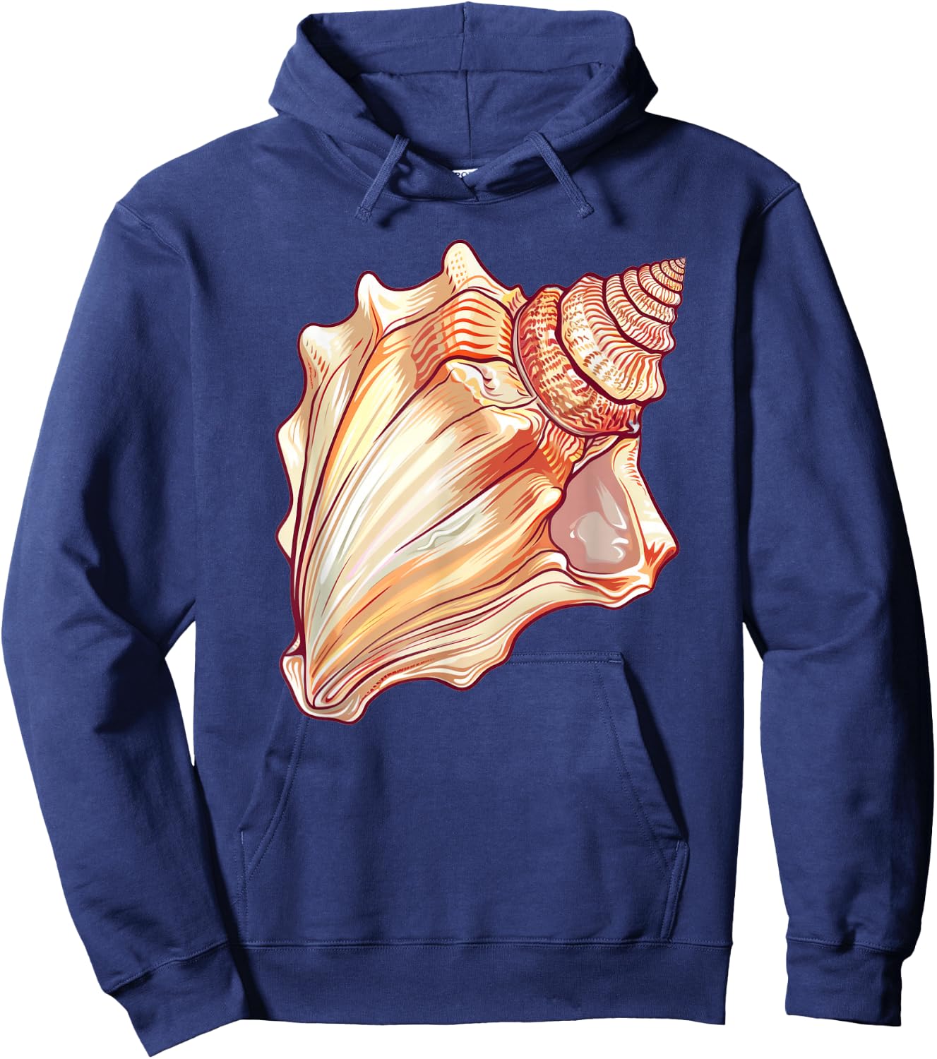 Conch Shell Retro Hoodie - Hoodie | Navy