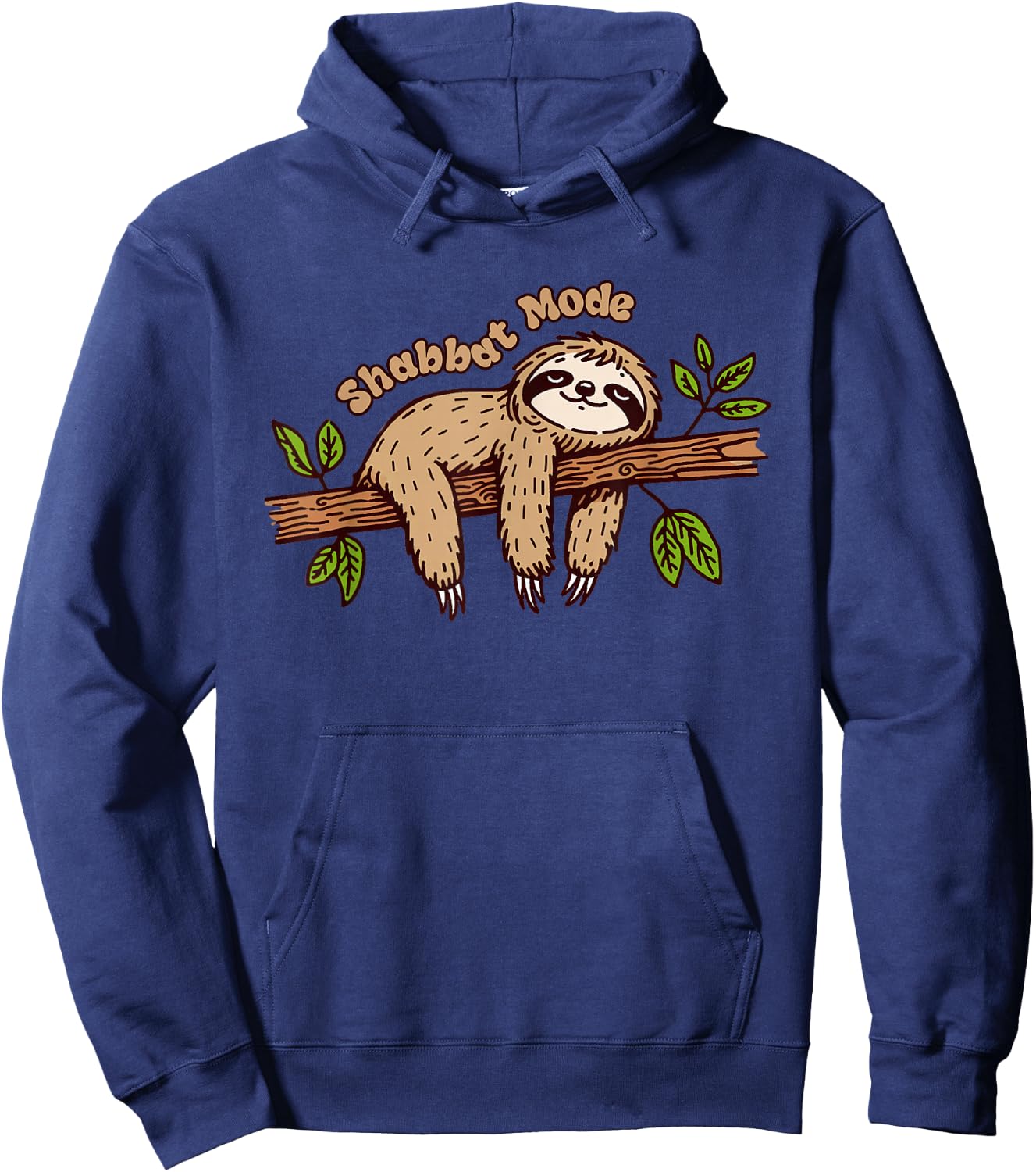 Shabbat Shalom Shabbat Mode Sleepy Sloth Jewish Sabbath Hoodie - Hoodie | Navy