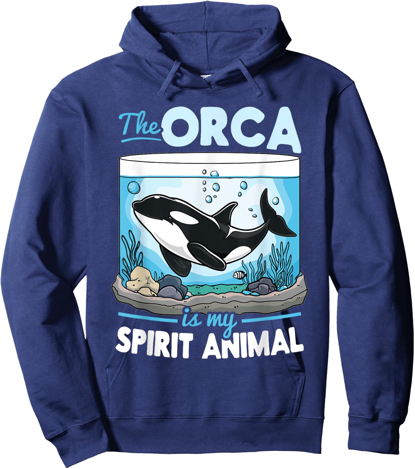 Funny Orca Animal The Orca Is My Spirit Animal Hoodie - Hoodie | Navy