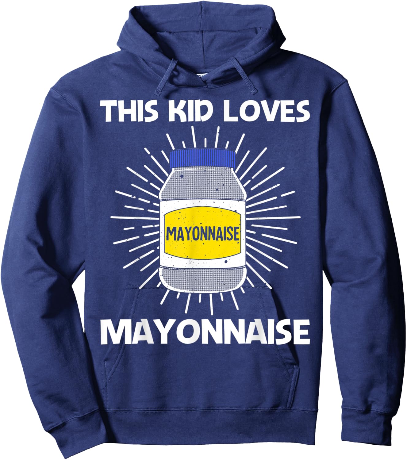 Cool Mayonnaise Art For Kids Boys Mayo Mayonnaise Condiment Hoodie - Hoodie | Navy