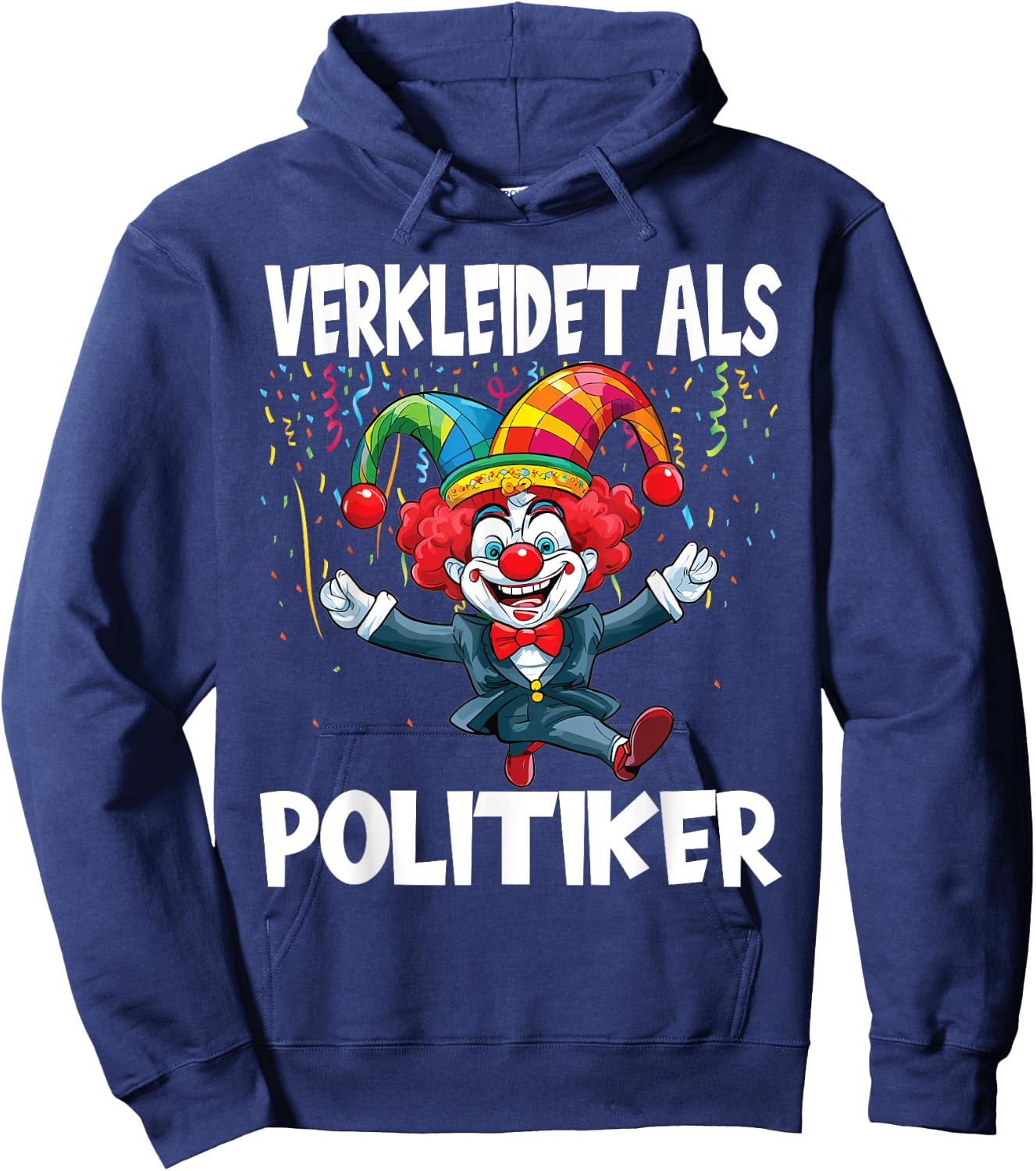 Carnival Costume Dressed As Politician Carnival , black Hoodie - Hoodie | Navy