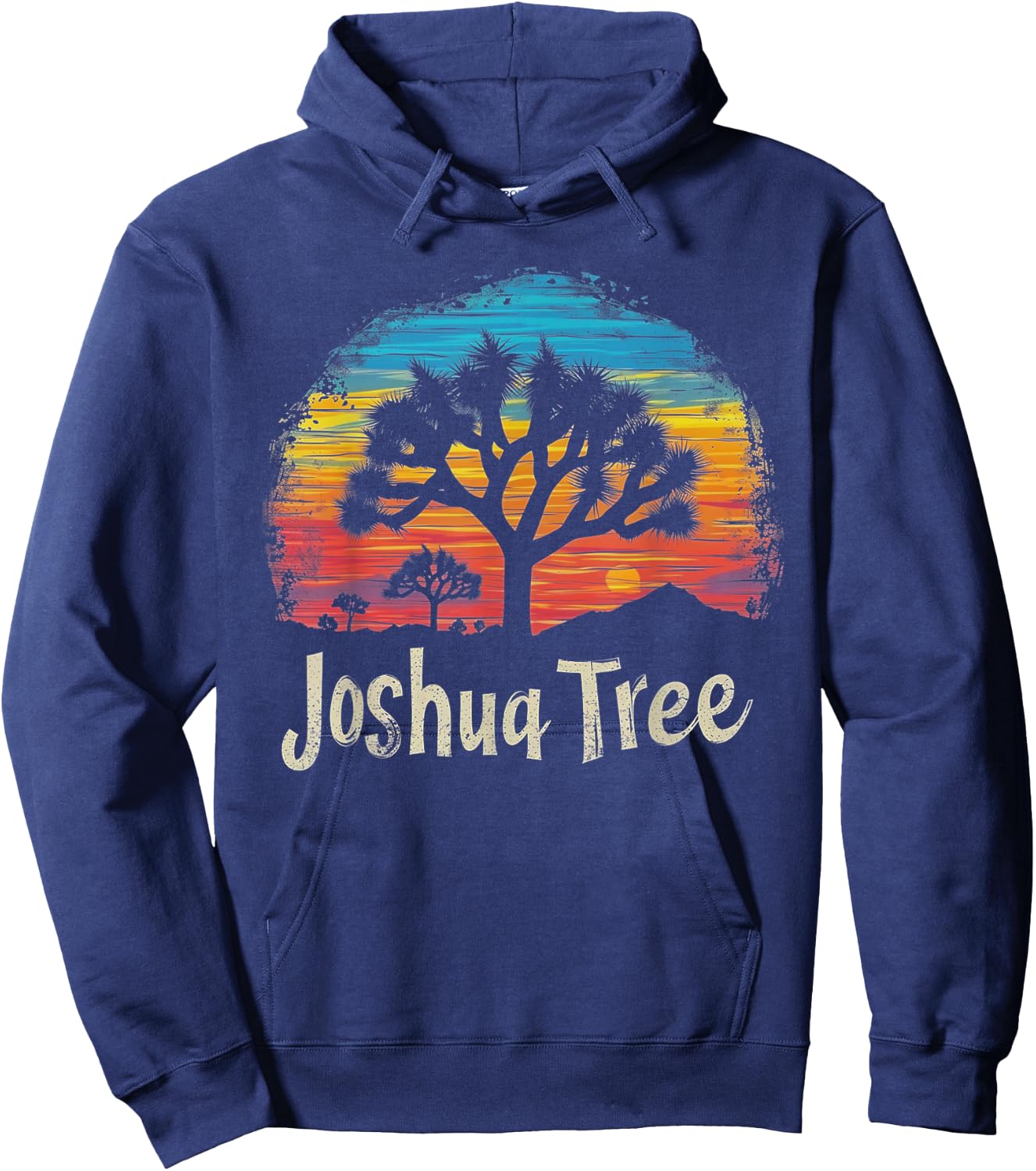 Joshua Tree - US National Park Vintage Men Women Kids Retro Hoodie - Hoodie | Navy