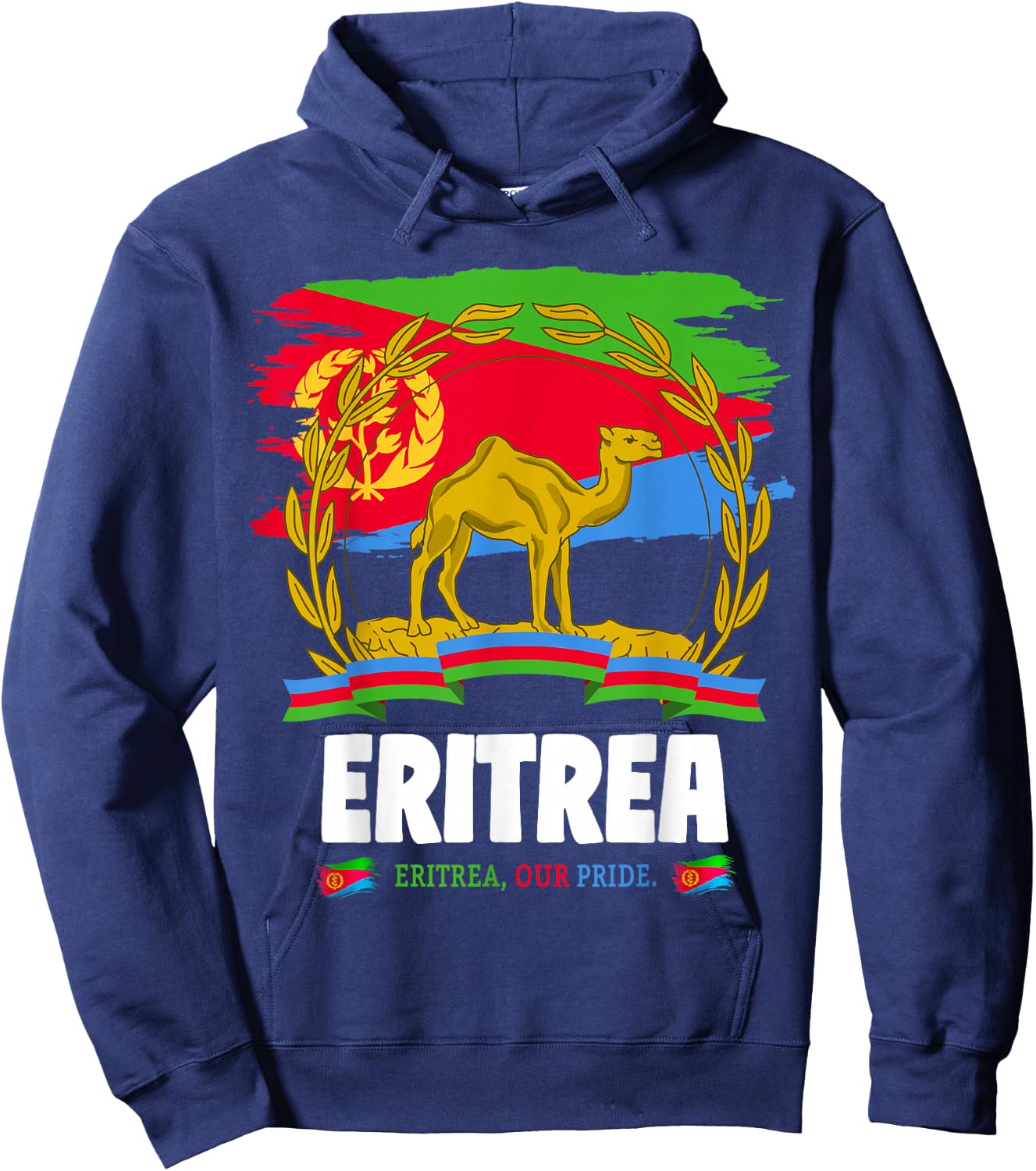 Eritrean Flag Outfit Ideas & Camel Eritrea Flag Hoodie - Hoodie | Navy