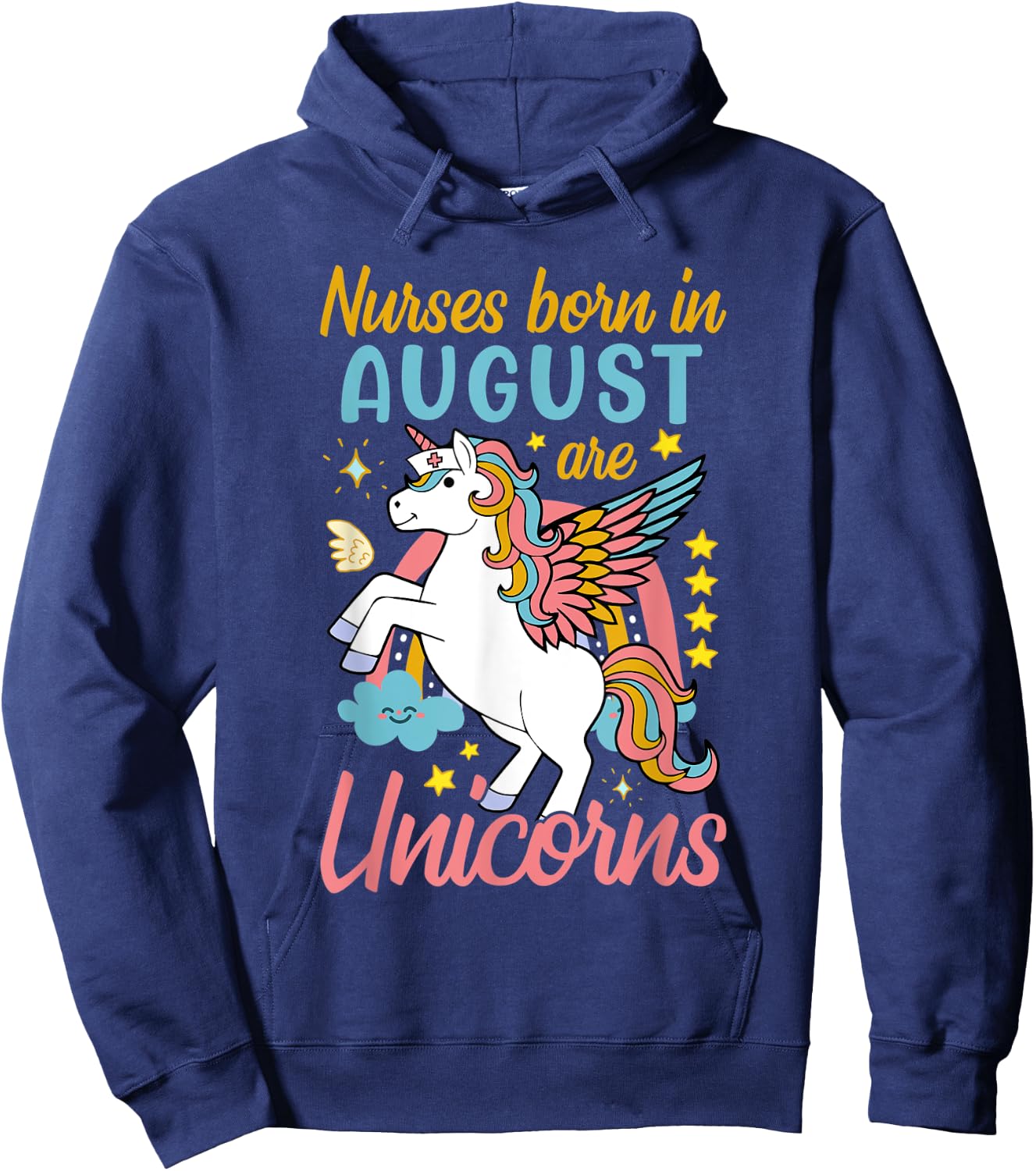 Nurse Born In August Hoodie - Hoodie | Navy