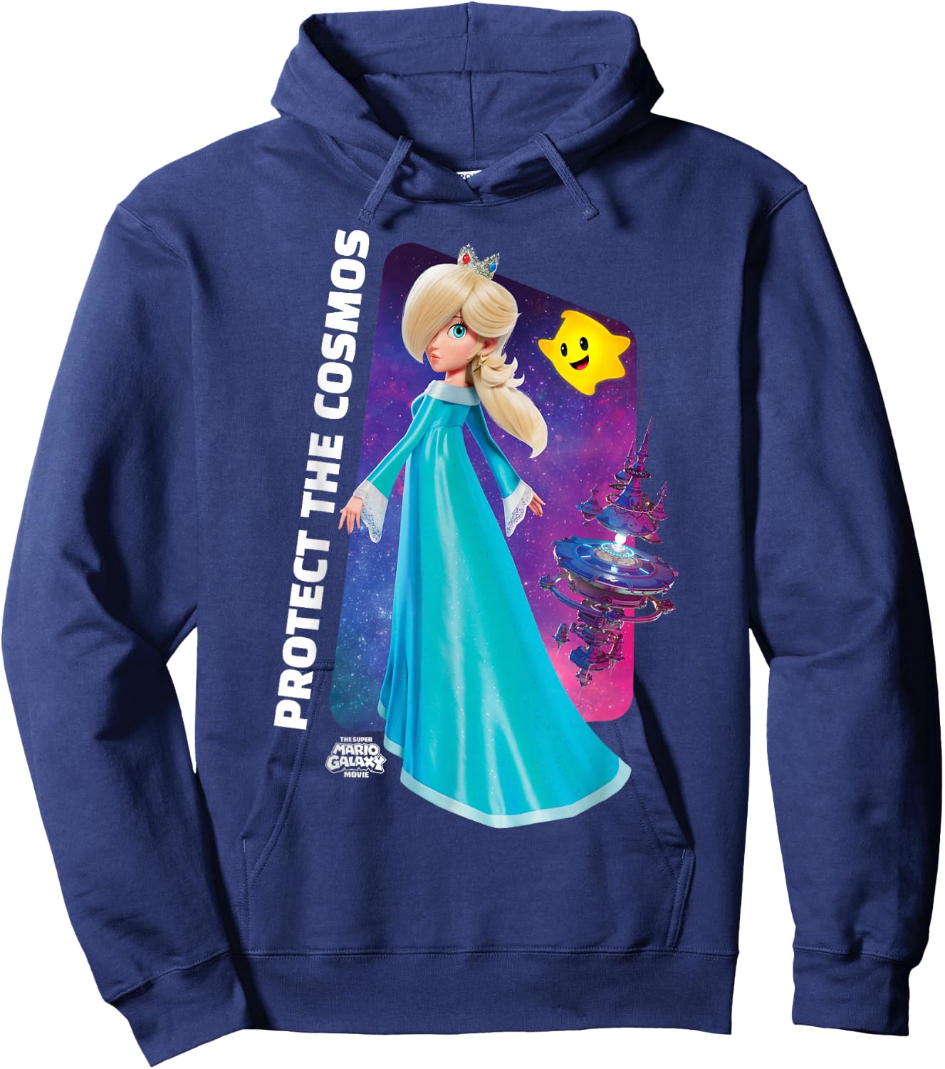 The Super Mario Galaxy Movie Rosalina Protect The Cosmos Hoodie - Hoodie | Navy