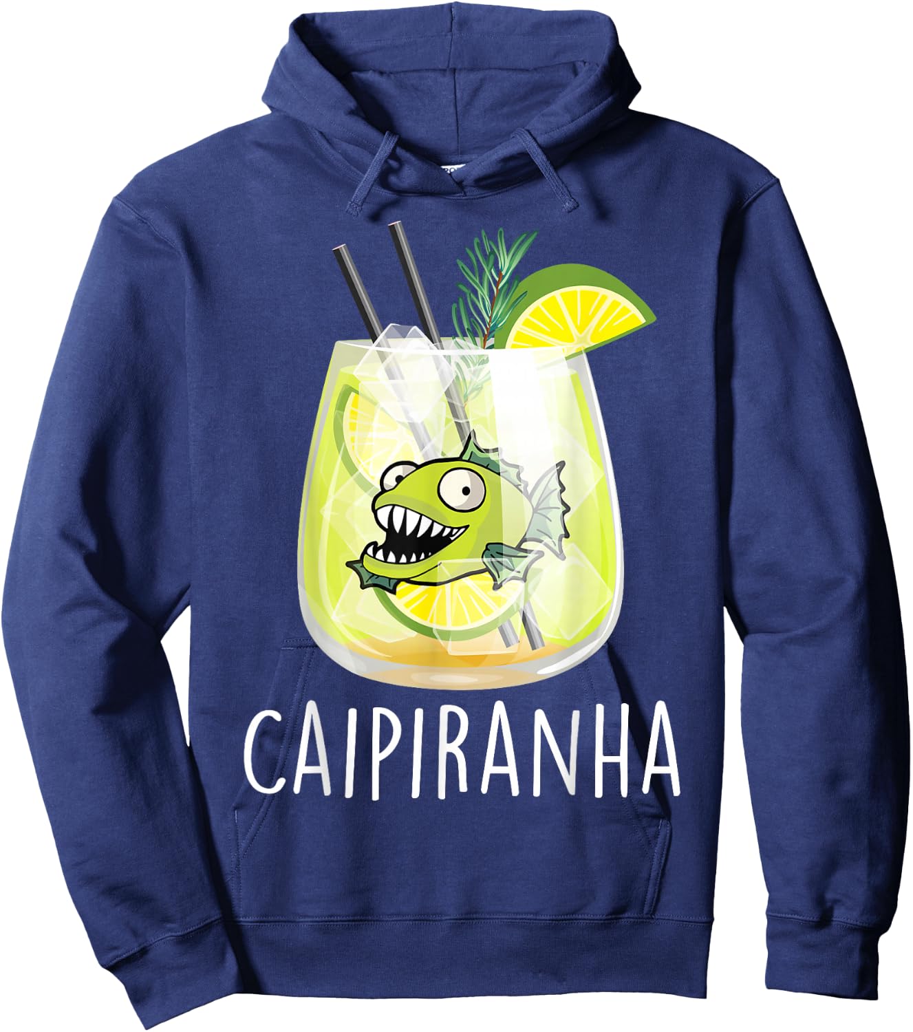 Caipiranha I Caipirinha Piranha Cocktail JGA Fun Caipi Fish , black Hoodie - Hoodie | Navy