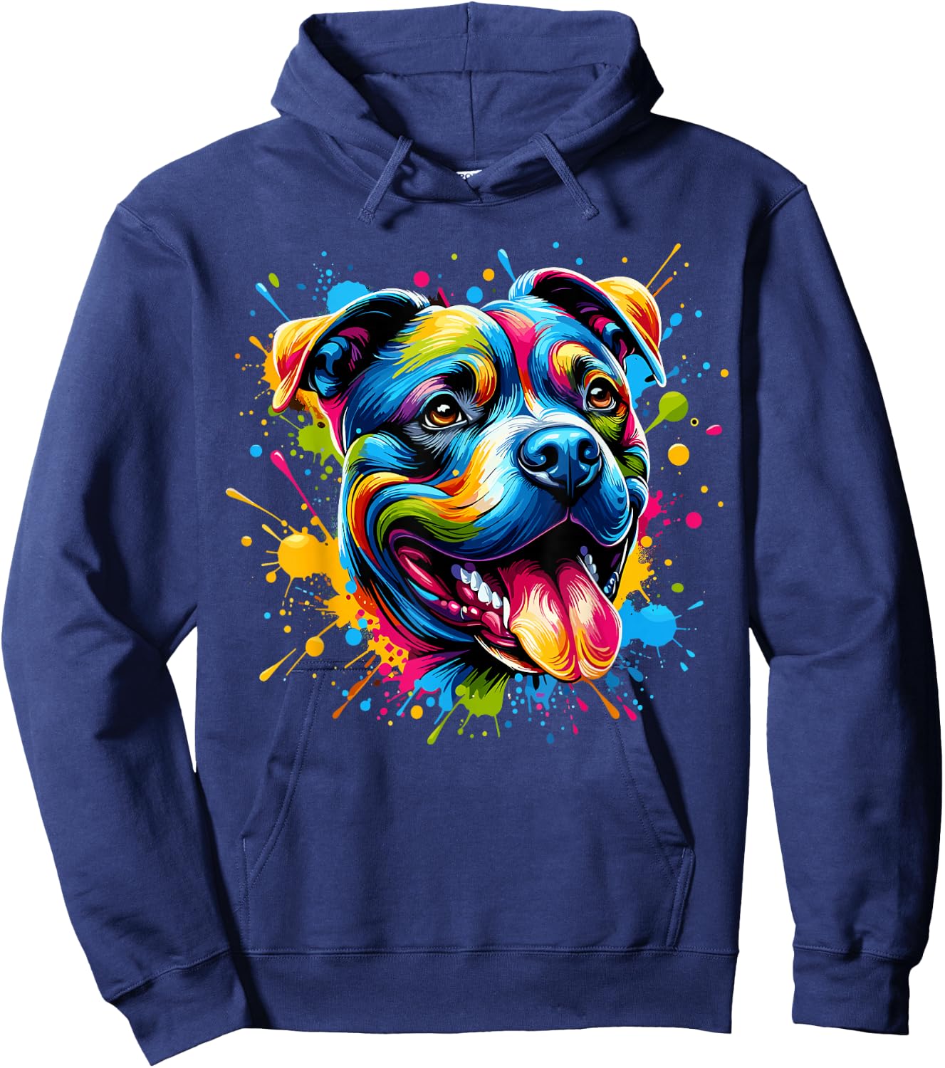 Pit Bull Dog Lover Colorful Pitbull Hoodie - Hoodie | Navy