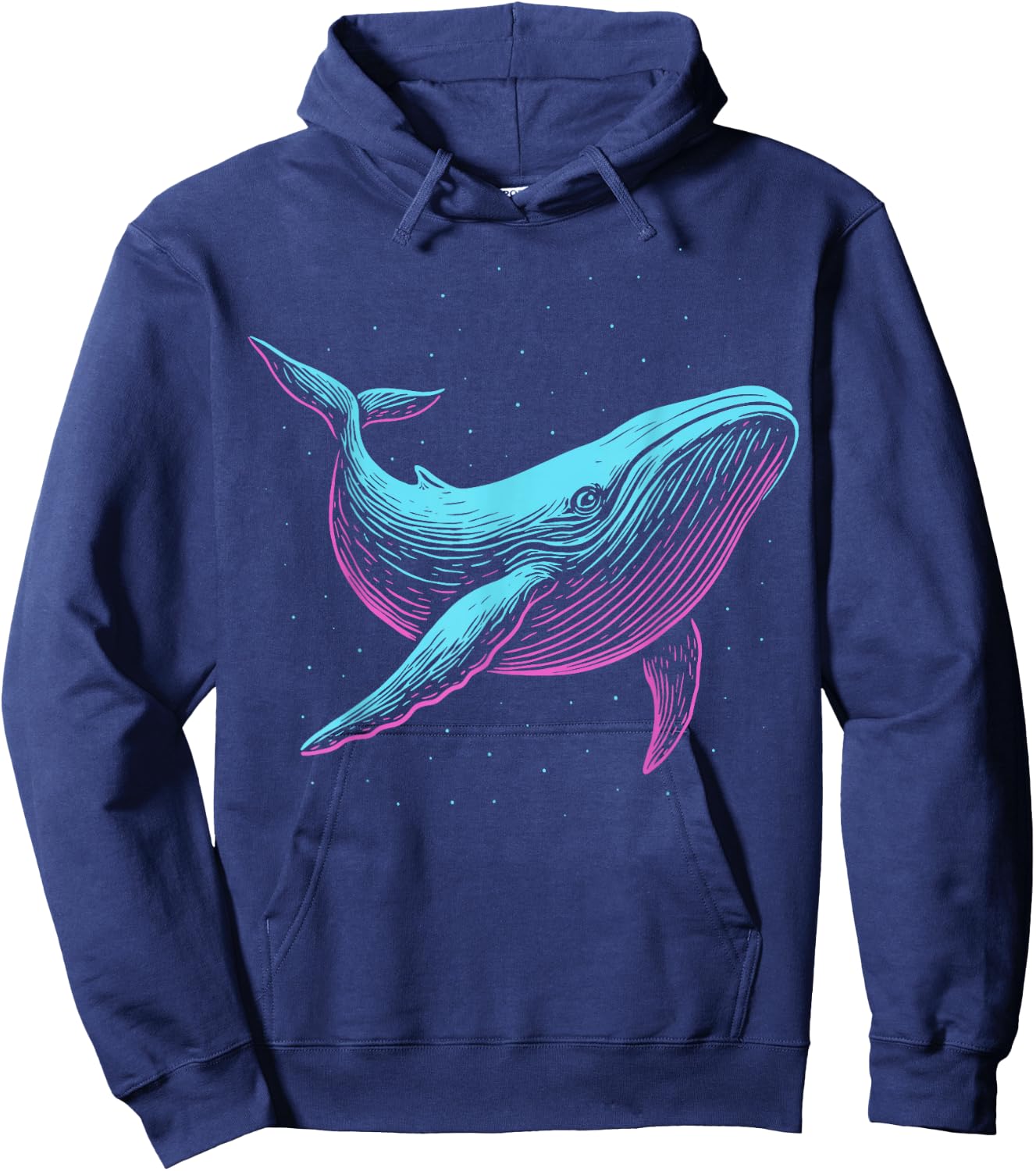 Humpback Whale Blue Whale Hoodie - Hoodie | Navy