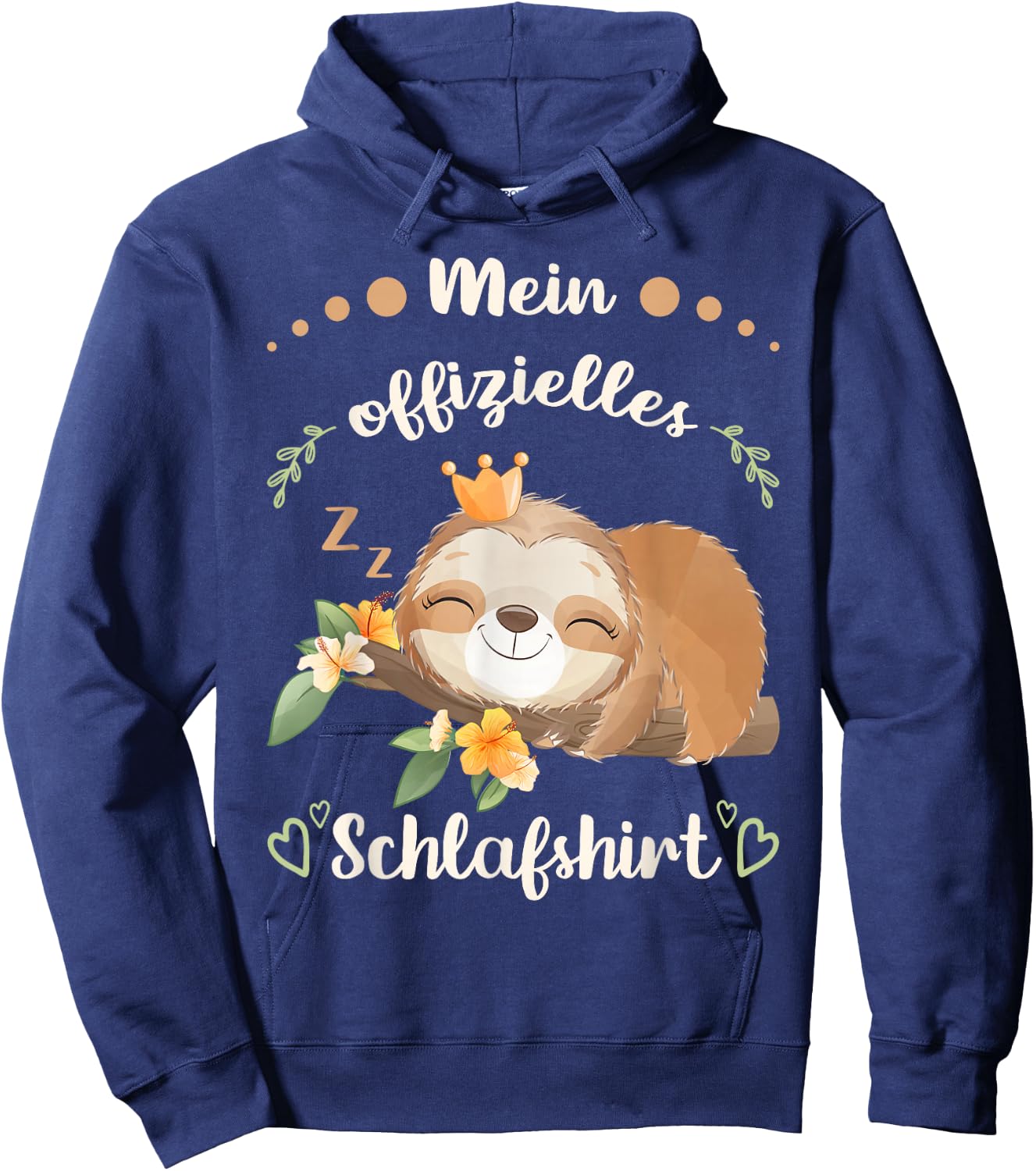My Official Sleep Shirt Women's Sloth Pyjama Shirt , black Hoodie - Hoodie | Navy