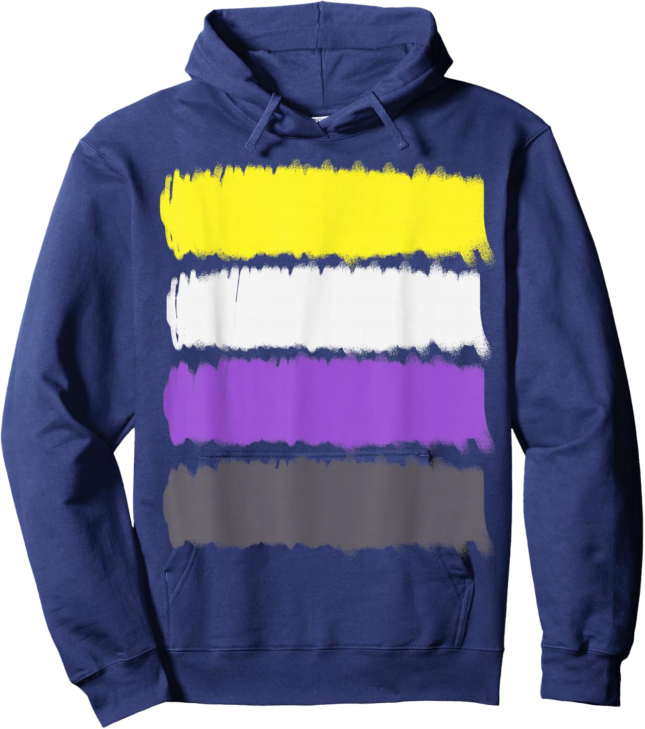 Nonbinary Genderqueer Flagge - LGBTQ Stolz Enby Transgender Hoodie - Hoodie | Navy
