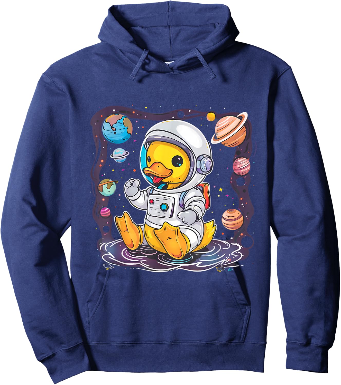 Rubber Duck Astronaut Space Rubber Duck Lover Science Planet Hoodie - Hoodie | Navy