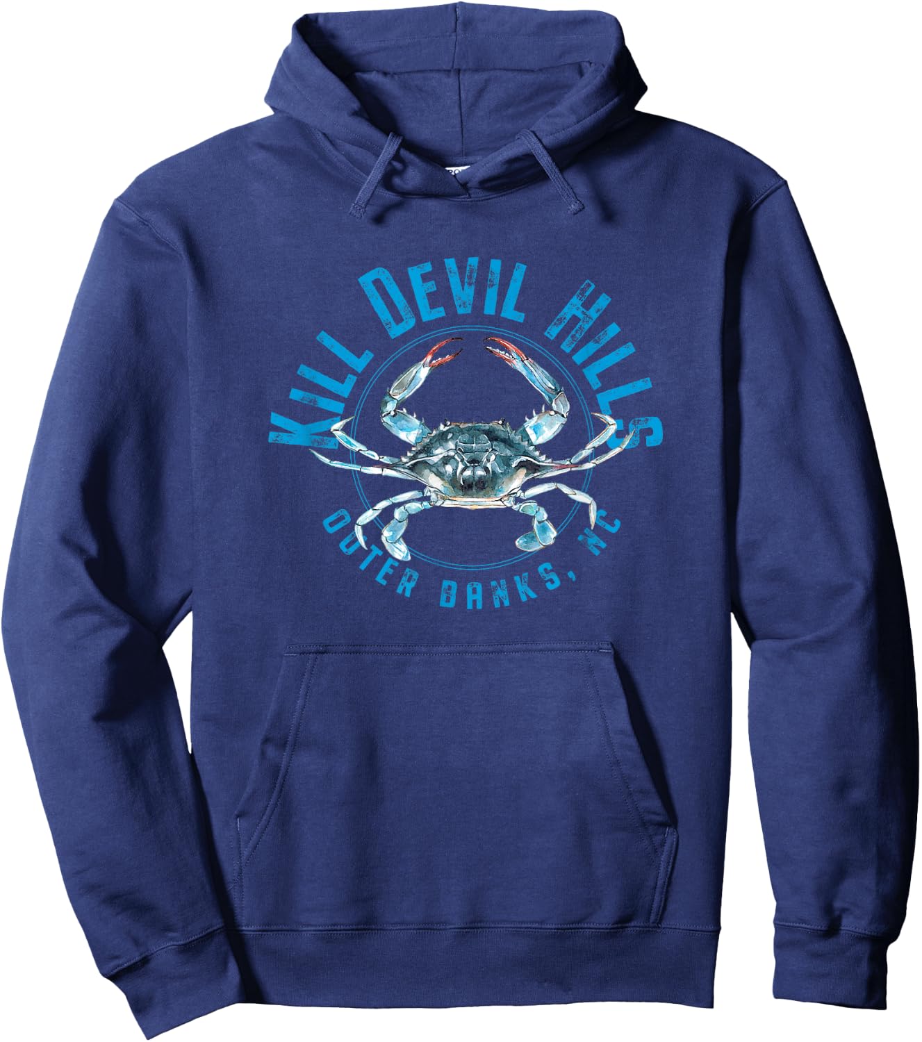 Kill Devil Hills North Carolina Blue Crab Hoodie - Hoodie | Navy