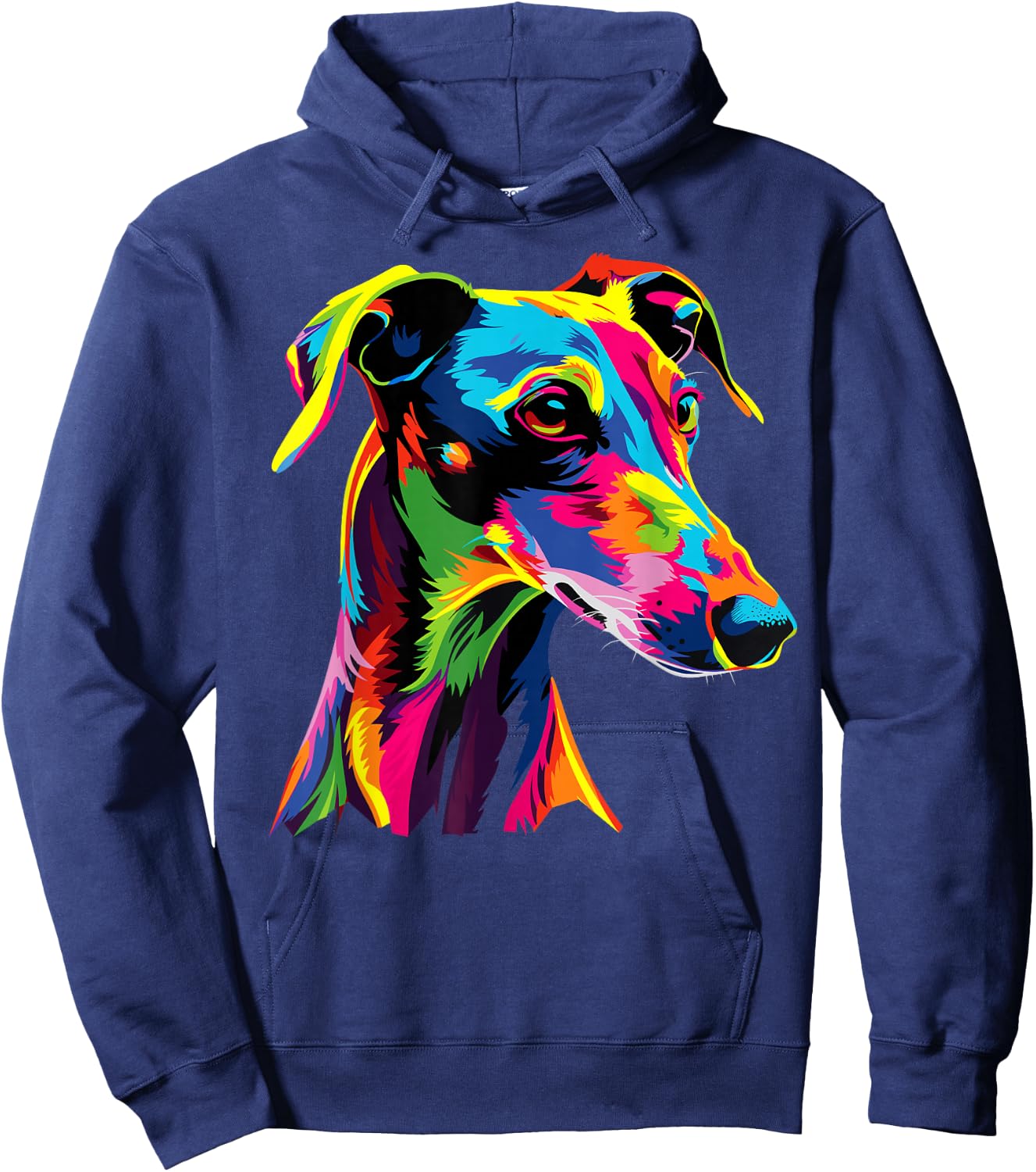 Windhund Hunde Bunte Farben Pop Art Greyhound Windhunde Hoodie - Hoodie | Navy