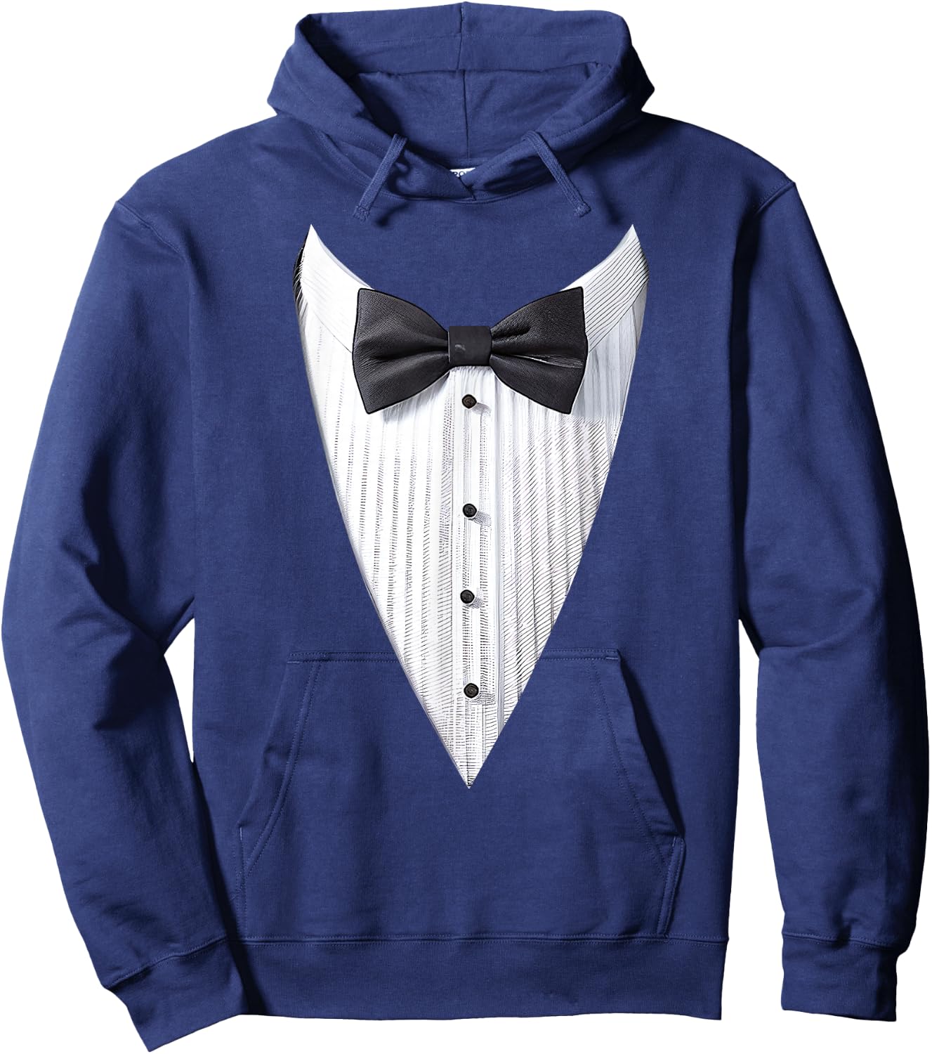 Tuxedo, Costume, Frac, Bowtie, Vest, Fake Tuxedo , Black, S Hoodie - Hoodie | Navy