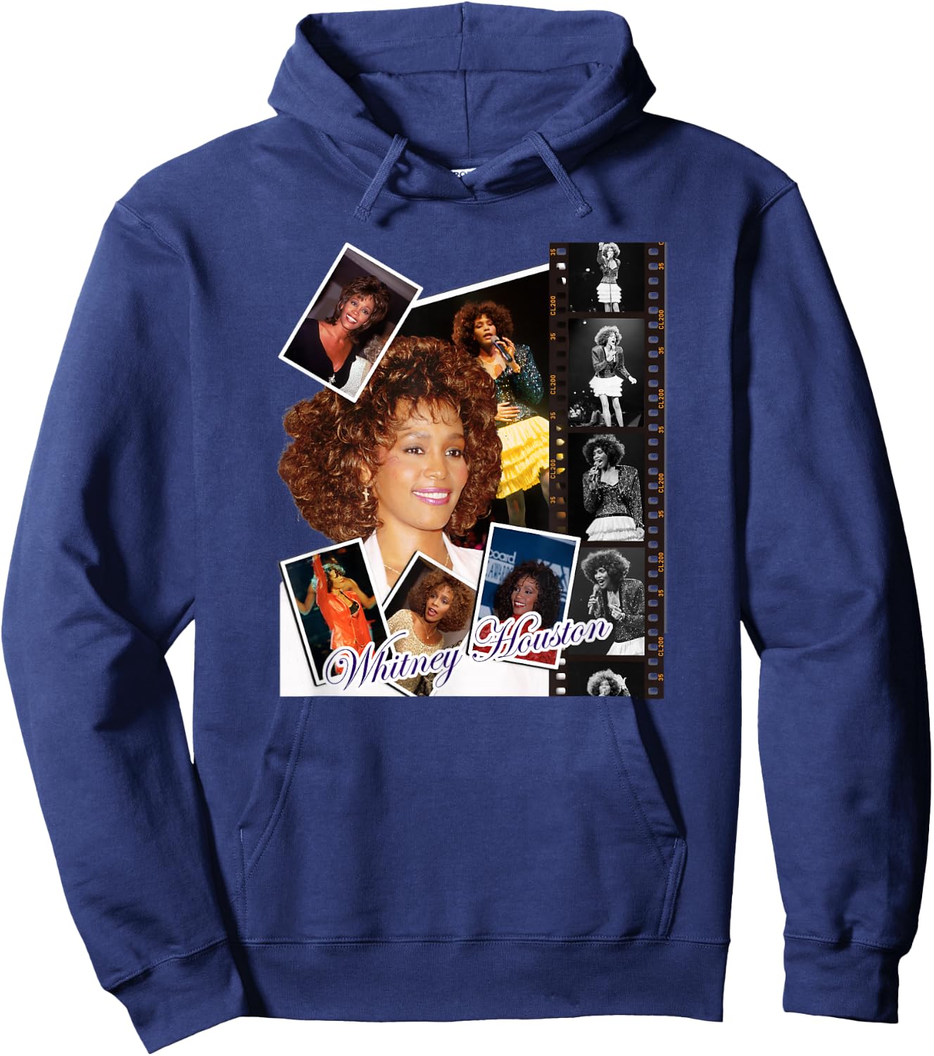 Whitney Houston_003 , Black, S Hoodie - Hoodie | Navy
