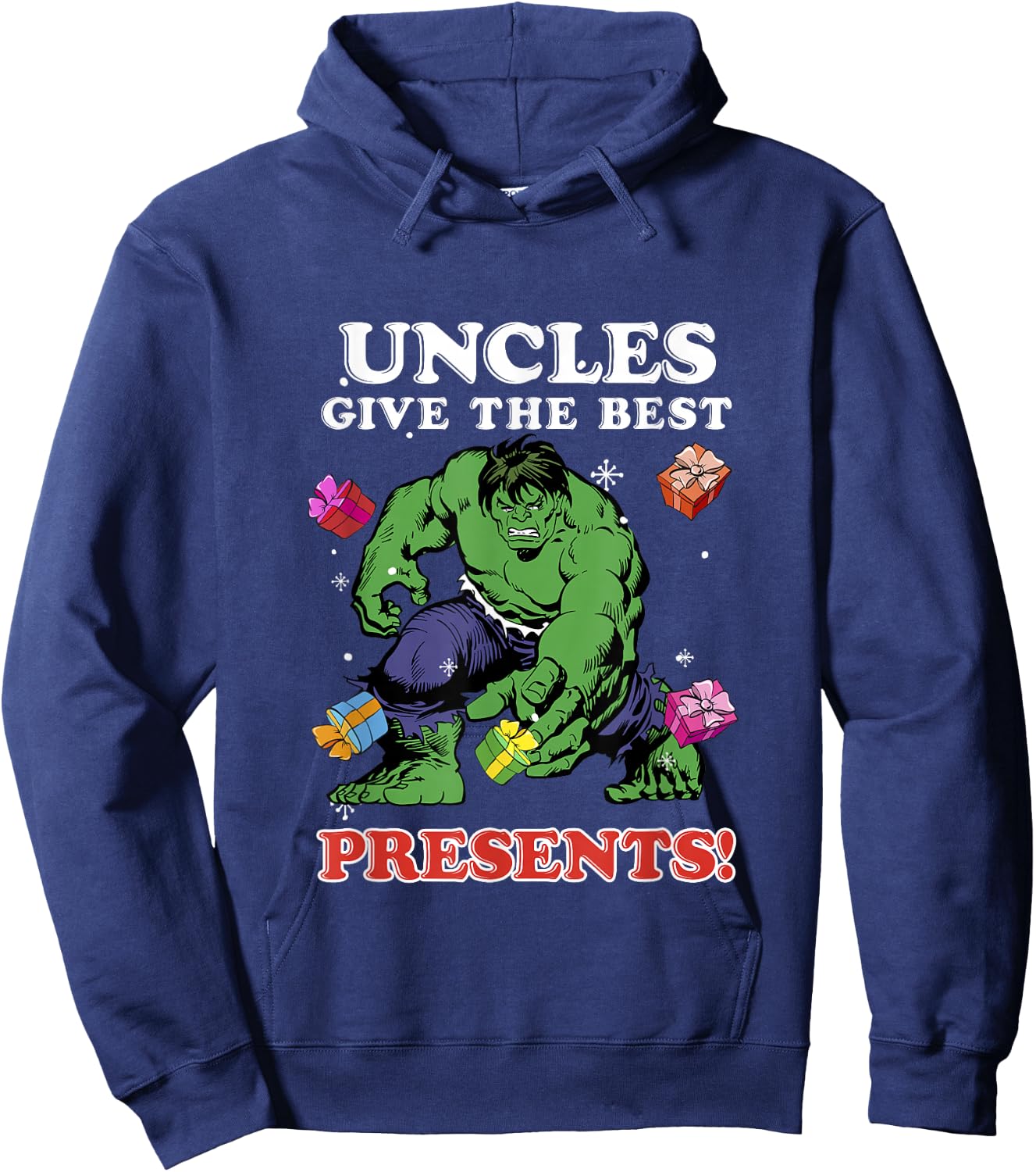 Marvel Comics Christmas Hulk Uncles Give The Best Presents Hoodie - Hoodie | Navy