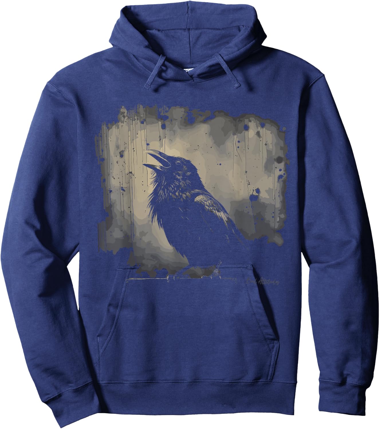 Dark Art Goth Raven Soft Grunge Aesthetic Gothic Raven Crow , black Hoodie - Hoodie | Navy