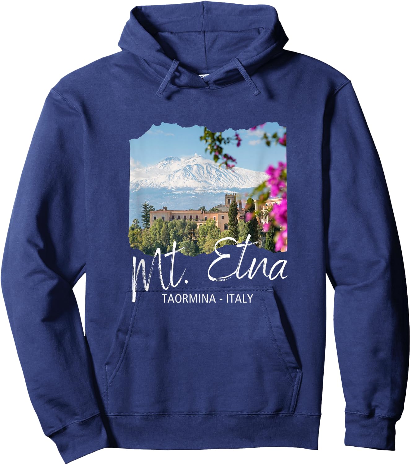 Italy Taormina Mt. Etna Hoodie - Hoodie | Navy