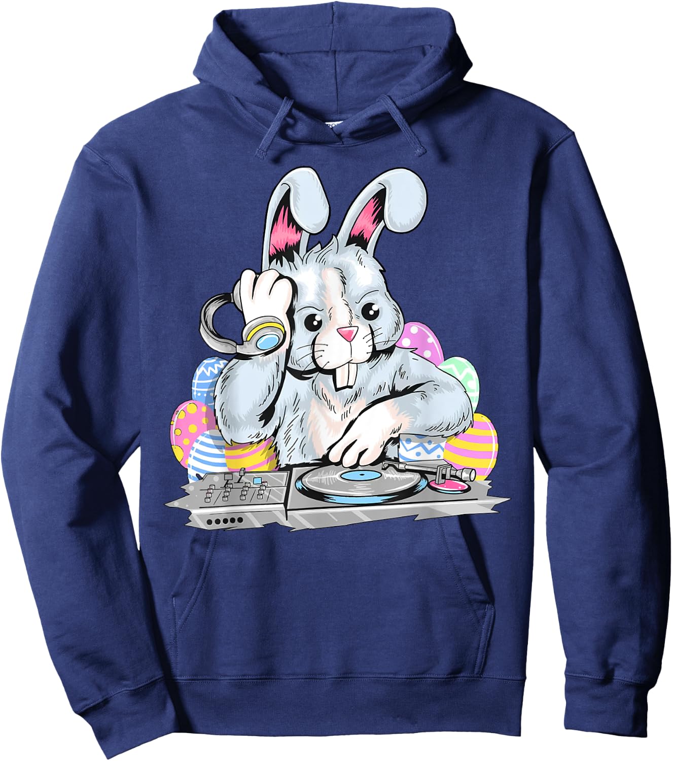 Cute Shirt Dj Easter Bunny Hoodie - Hoodie | Navy
