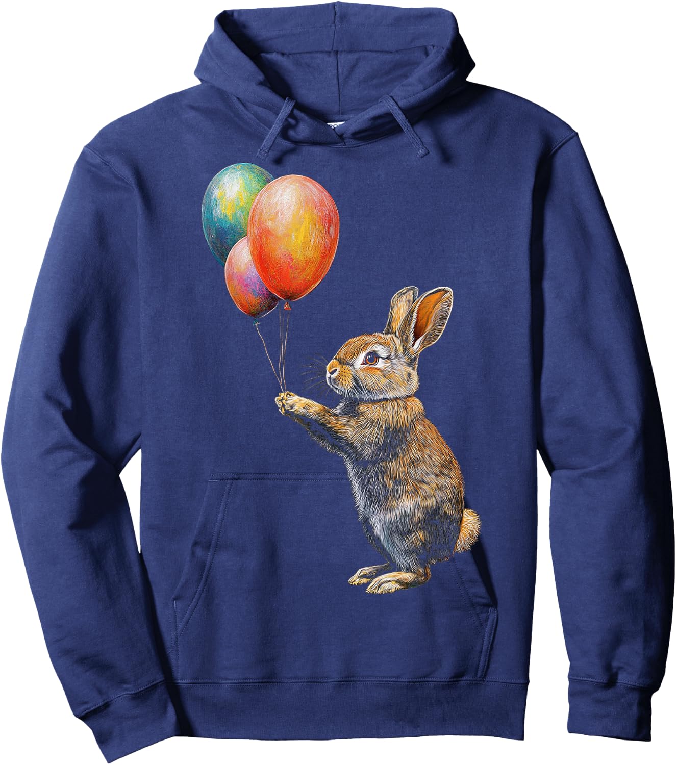 Rabbit Funny Animal Lover Graphic Portrait Art Rabbit Hoodie - Hoodie | Navy