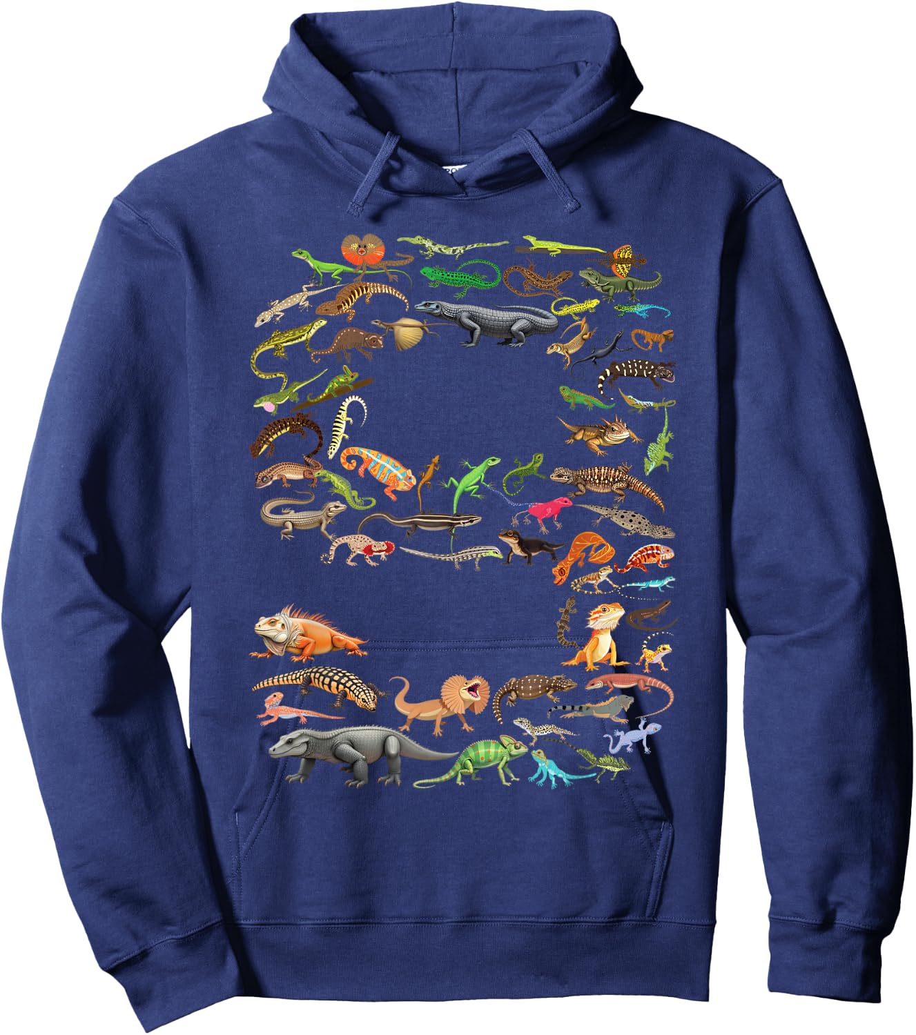9 Years Old 9th Birthday Lizards Reptiles Figures Number Hoodie - Hoodie | Navy