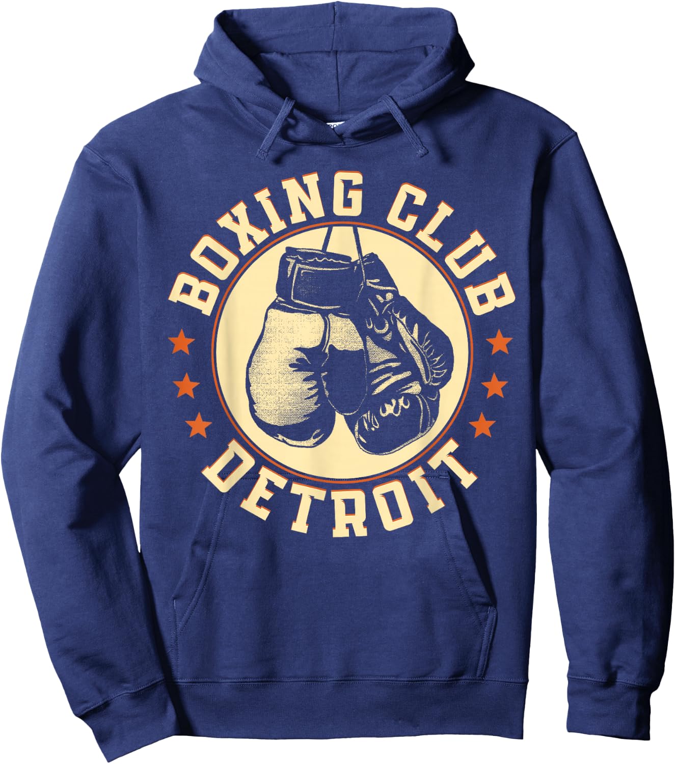 Boxing Club Detroit Gloves Graphic for a Boxing Lover Hoodie - Hoodie | Navy