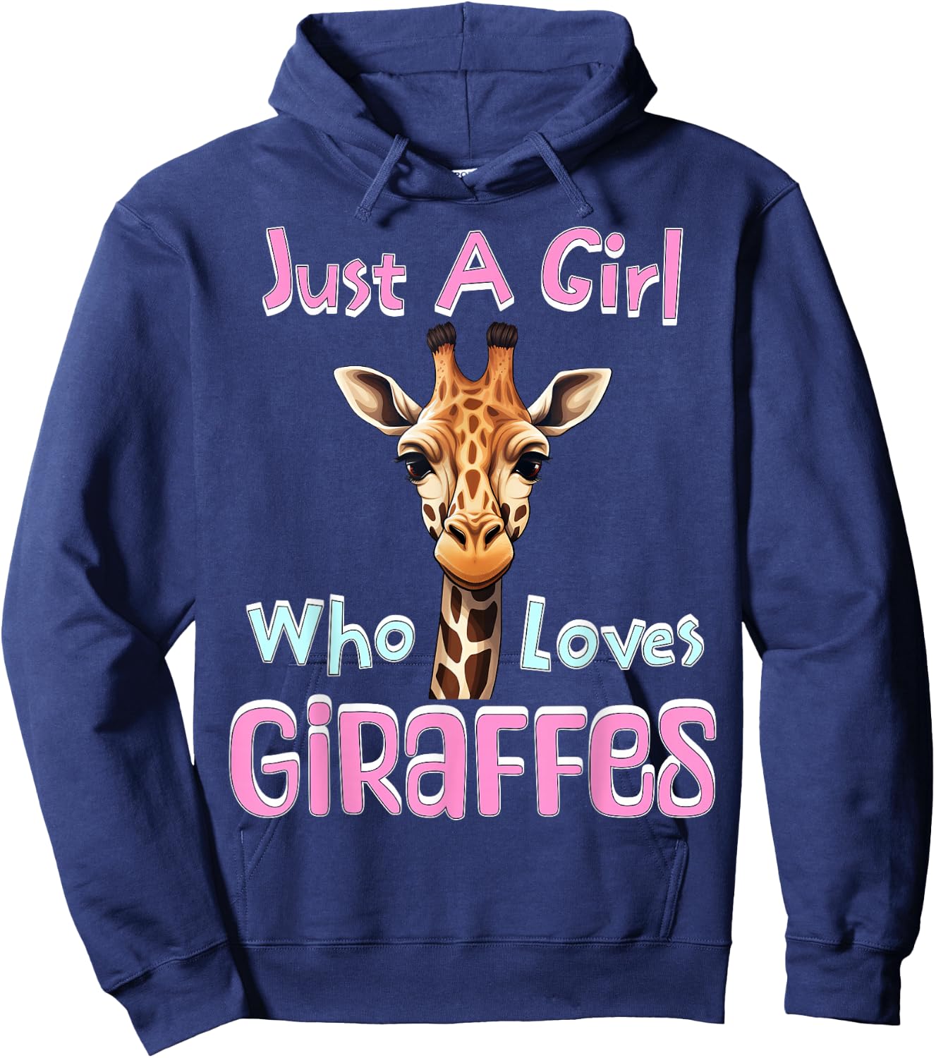 Just A Girl Who Loves Giraffes - Wildlife Animal Lover Women Hoodie - Hoodie | Navy