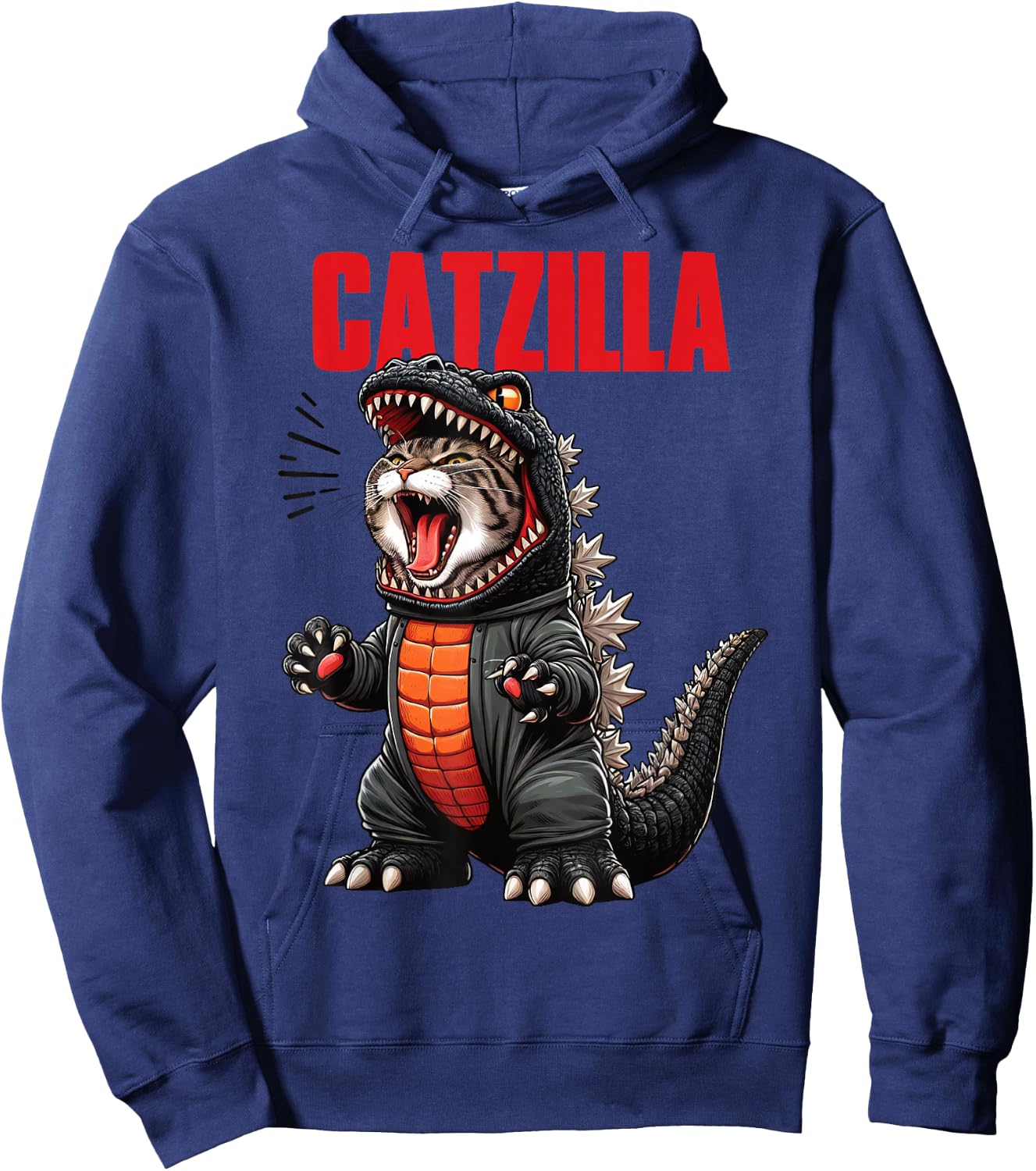 Cute Kitty Catzilla for Cat Moms & Dads Hoodie - Hoodie | Navy