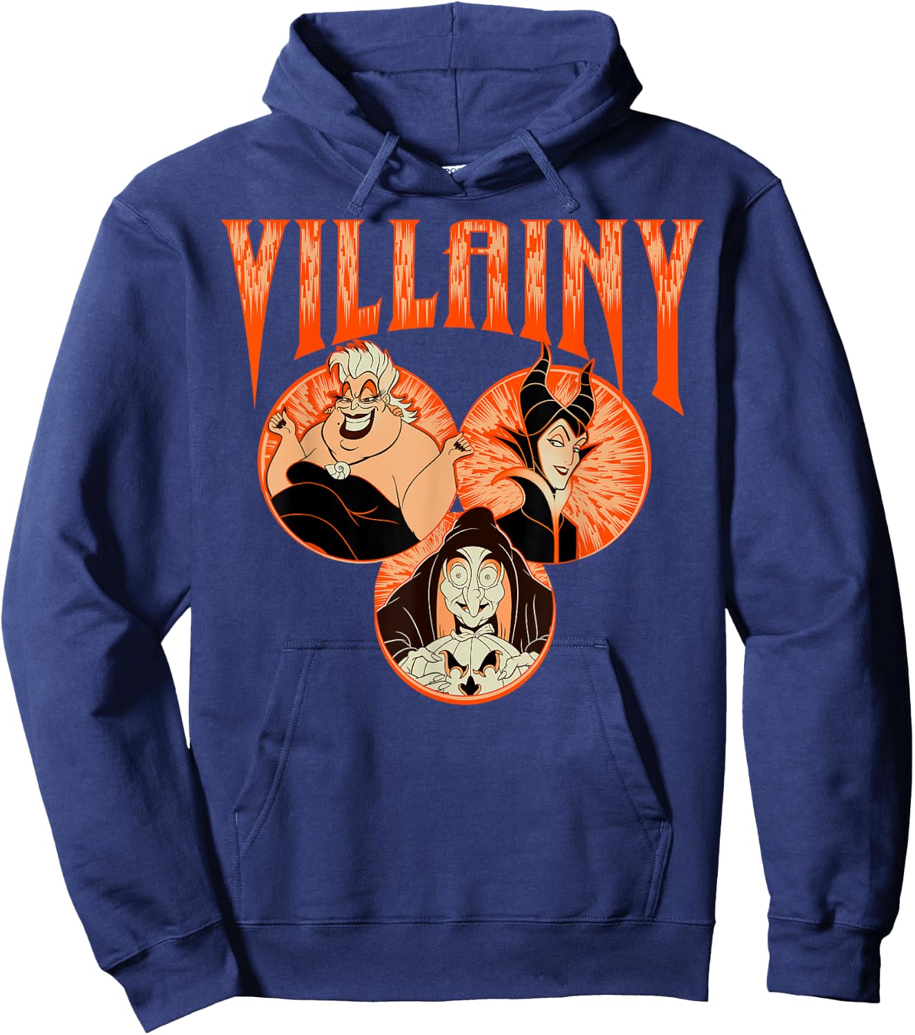 Disney Villains Ursula Evil Queen Villainy , Black, S Hoodie - Hoodie | Navy