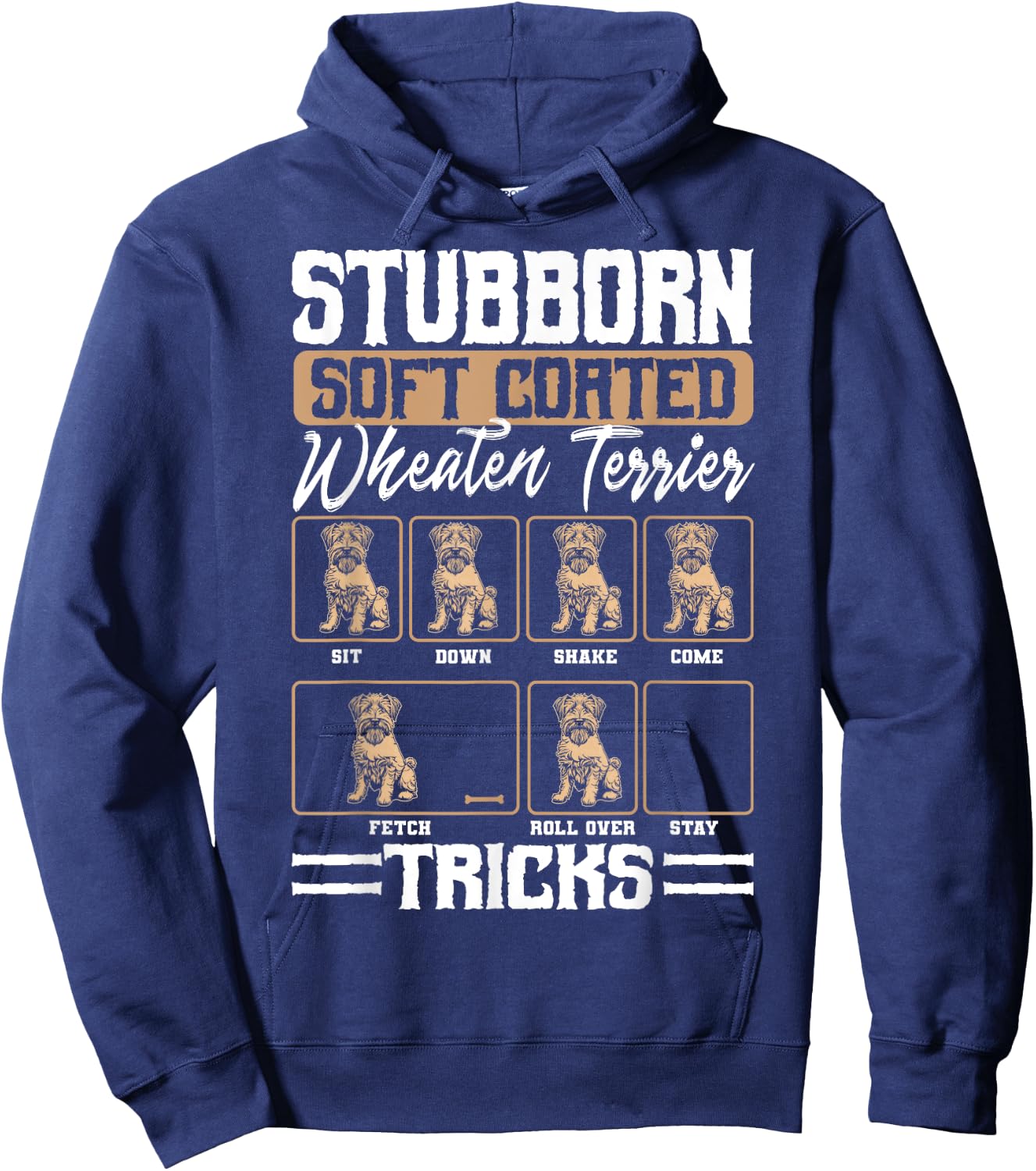 Soft Coated Wheaten Terrier Dog Tricks Whatie Fur Parent Men Women Hoodie - Hoodie | Navy