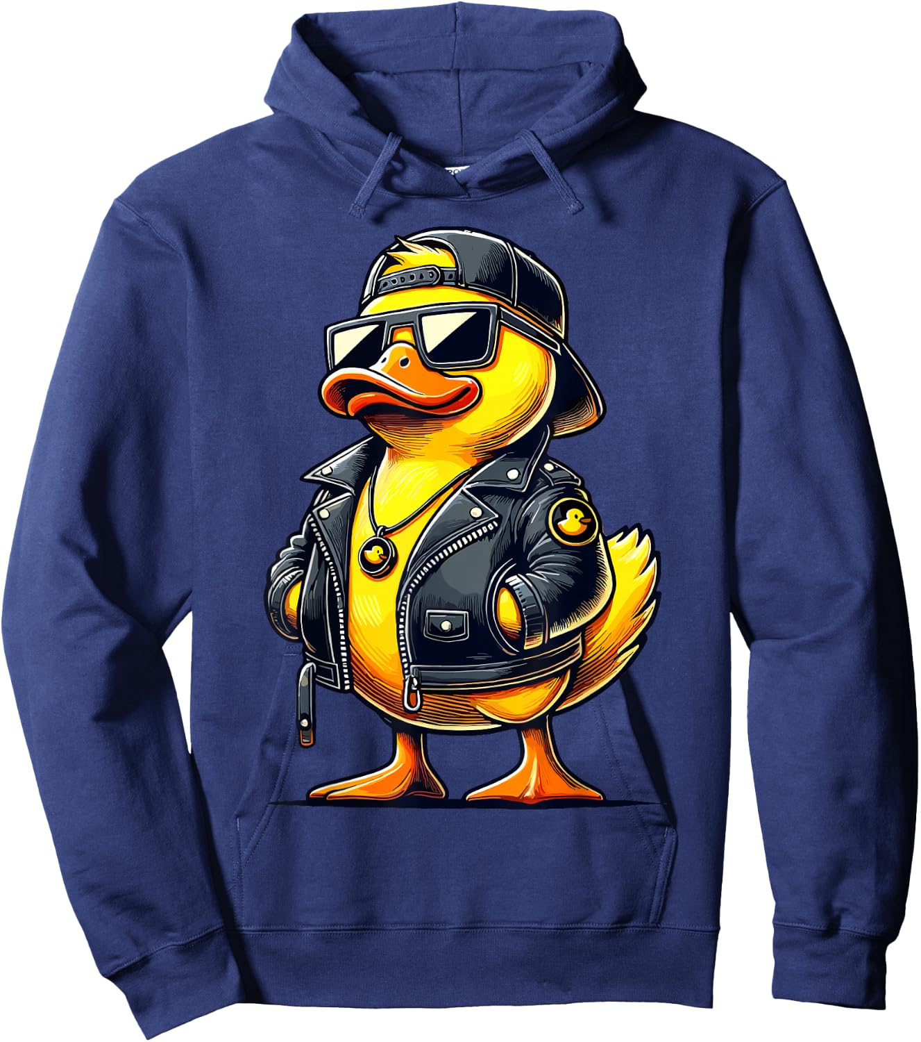Cool Duck with Sunglasses Rubber Duck Hoodie - Hoodie | Navy
