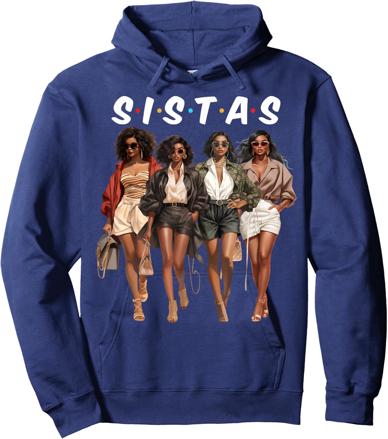 Sistas Afro Women Together African American Women Girls Trip Hoodie - Hoodie | Navy