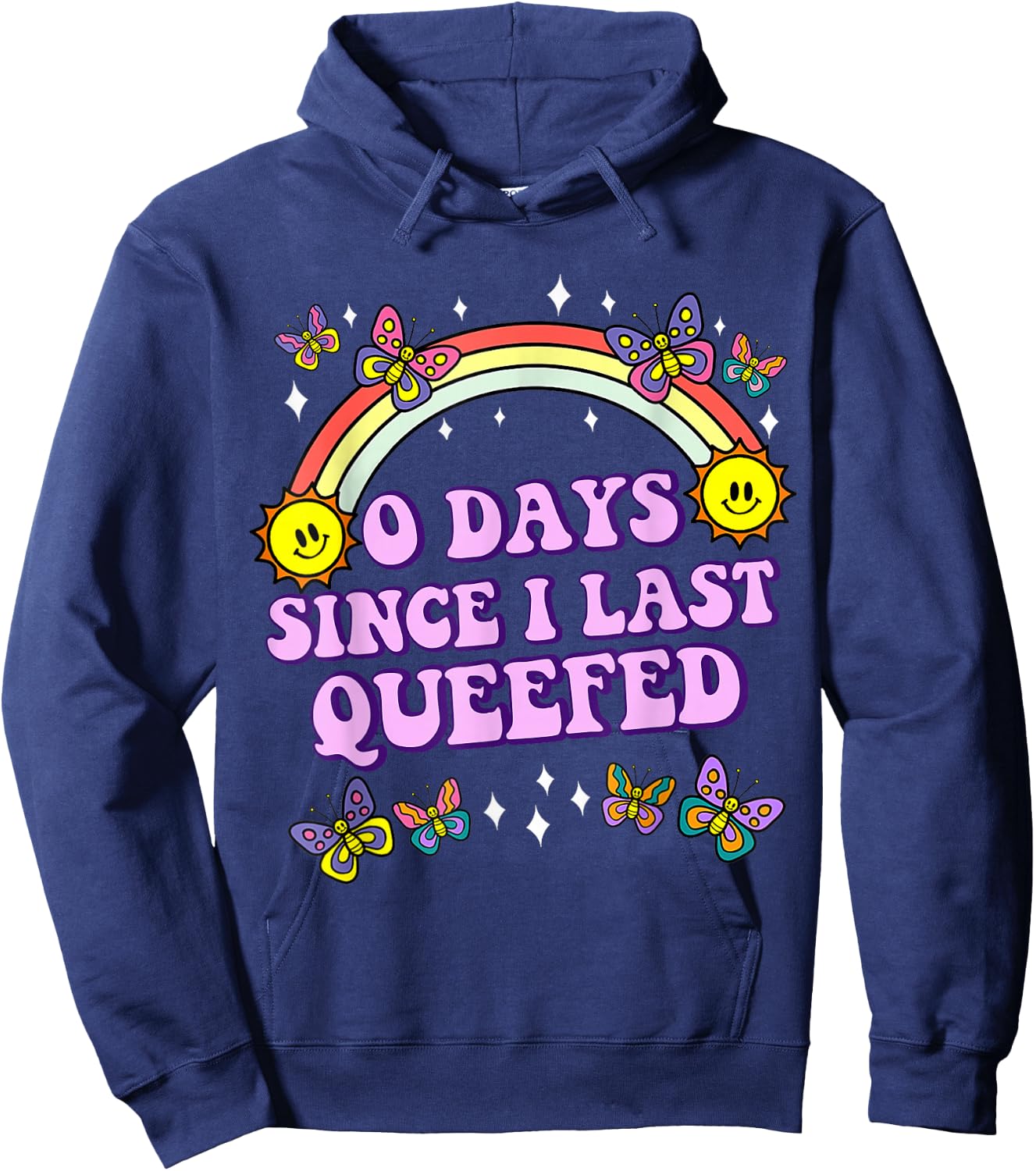 Love Queefing Queef Funny Queefed Embarrassing Adult Humor Hoodie - Hoodie | Navy