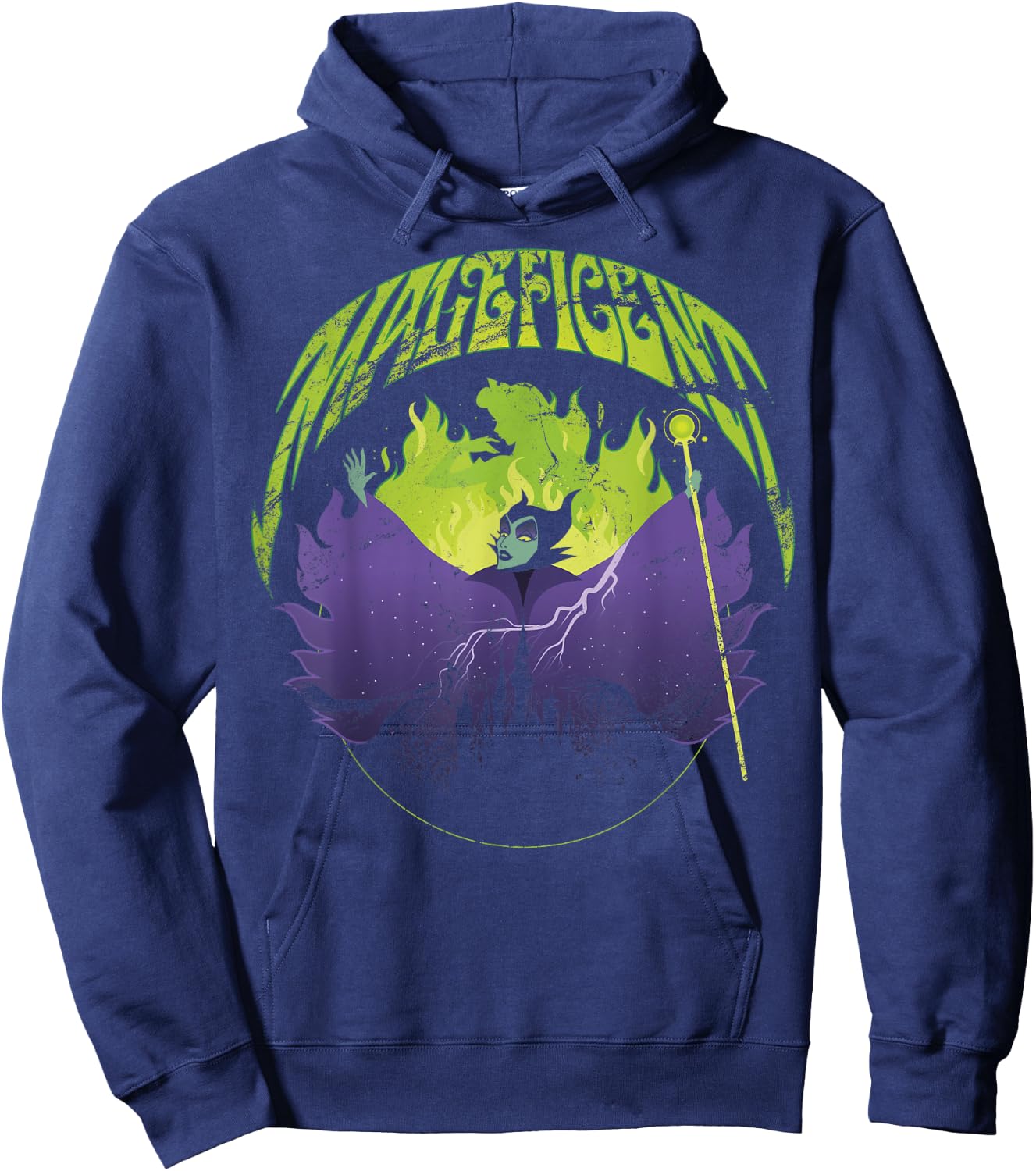 Disney Sleeping Beauty Maleficent Collage Portrait Hoodie - Hoodie | Navy