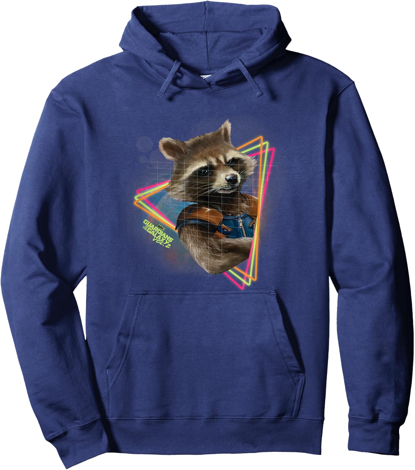 Guardians Of The Galaxy Vol.2 Neon Rocket , black Hoodie - Hoodie | Navy