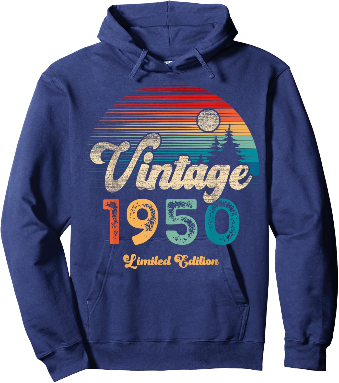 Vintage 1950 Limited Edition Sunset 75th Anniversary Hoodie - Hoodie | Navy