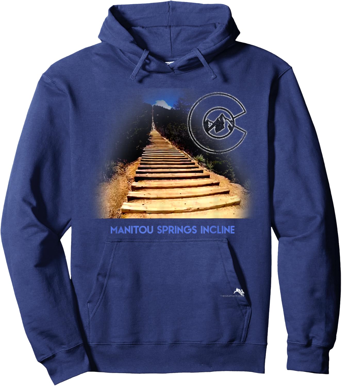 Manitou Springs Incline Colorado Hoodie - Hoodie | Navy