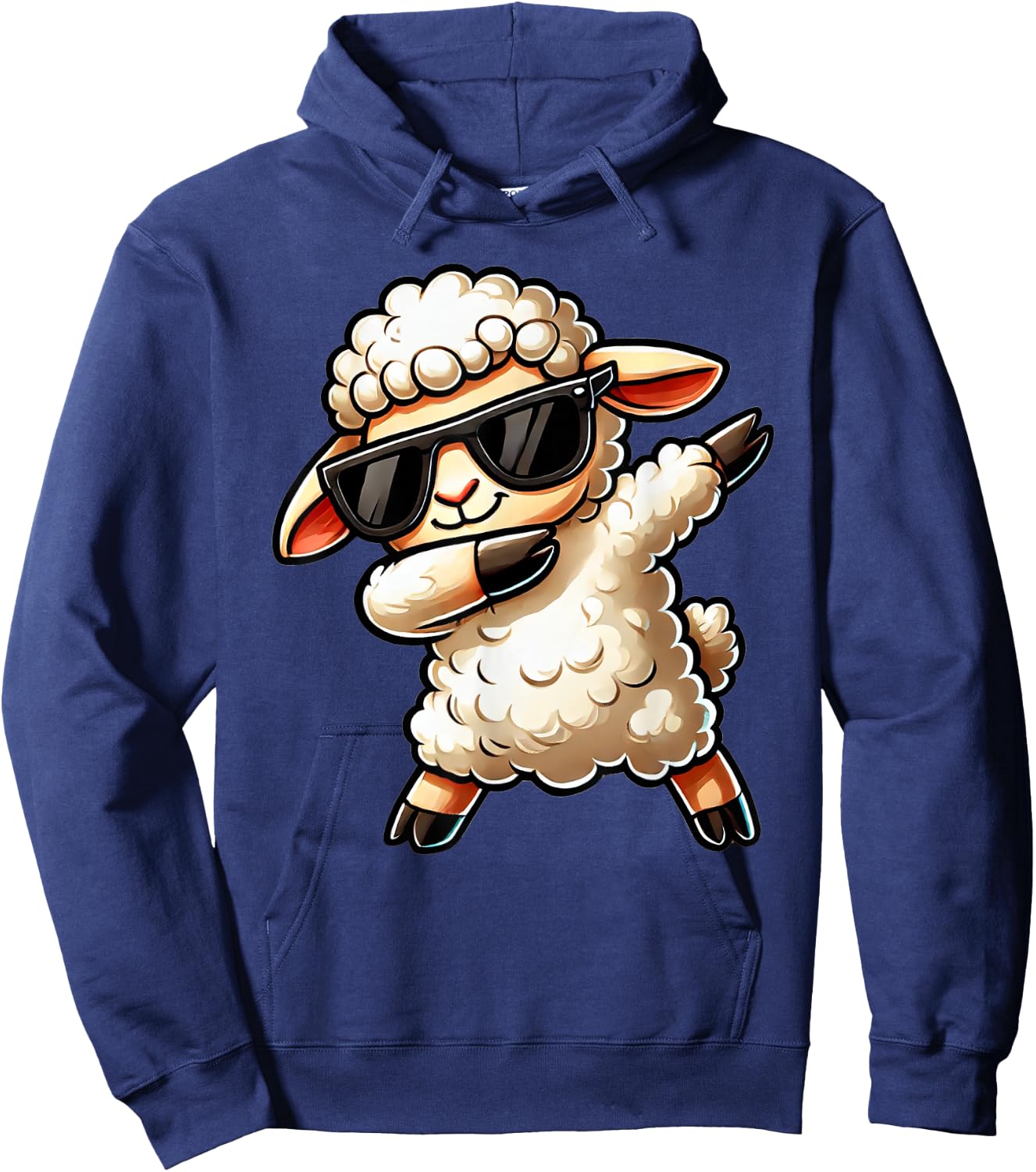 Dabbing Sheep Funny Sheep on Dabben Gift Sheep , black Hoodie - Hoodie | Navy