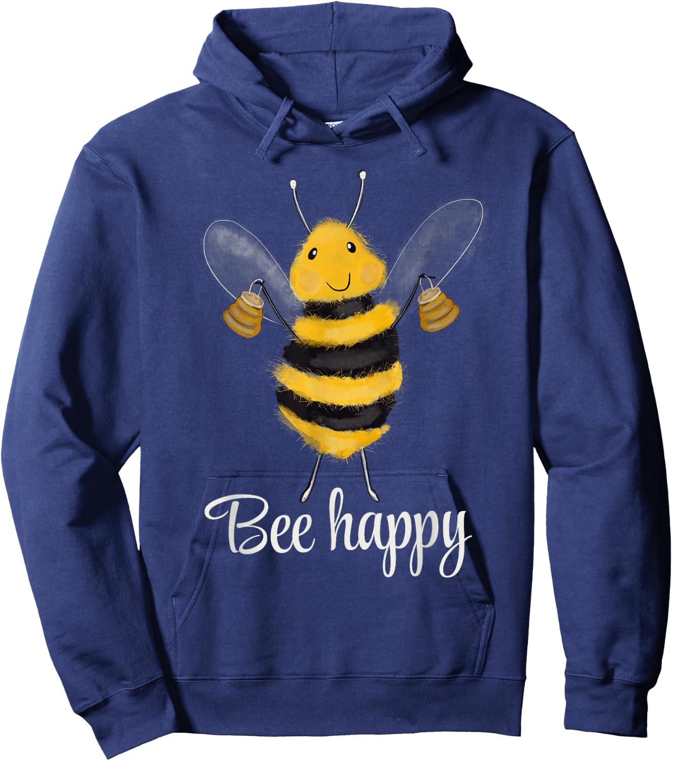 Bee Happy Honey Bee Beeekeeper , black Hoodie - Hoodie | Navy