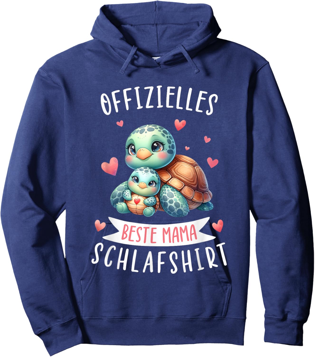 Official Best Mum Sleep Shirt Mother's Day Turtle Hoodie - Hoodie | Navy