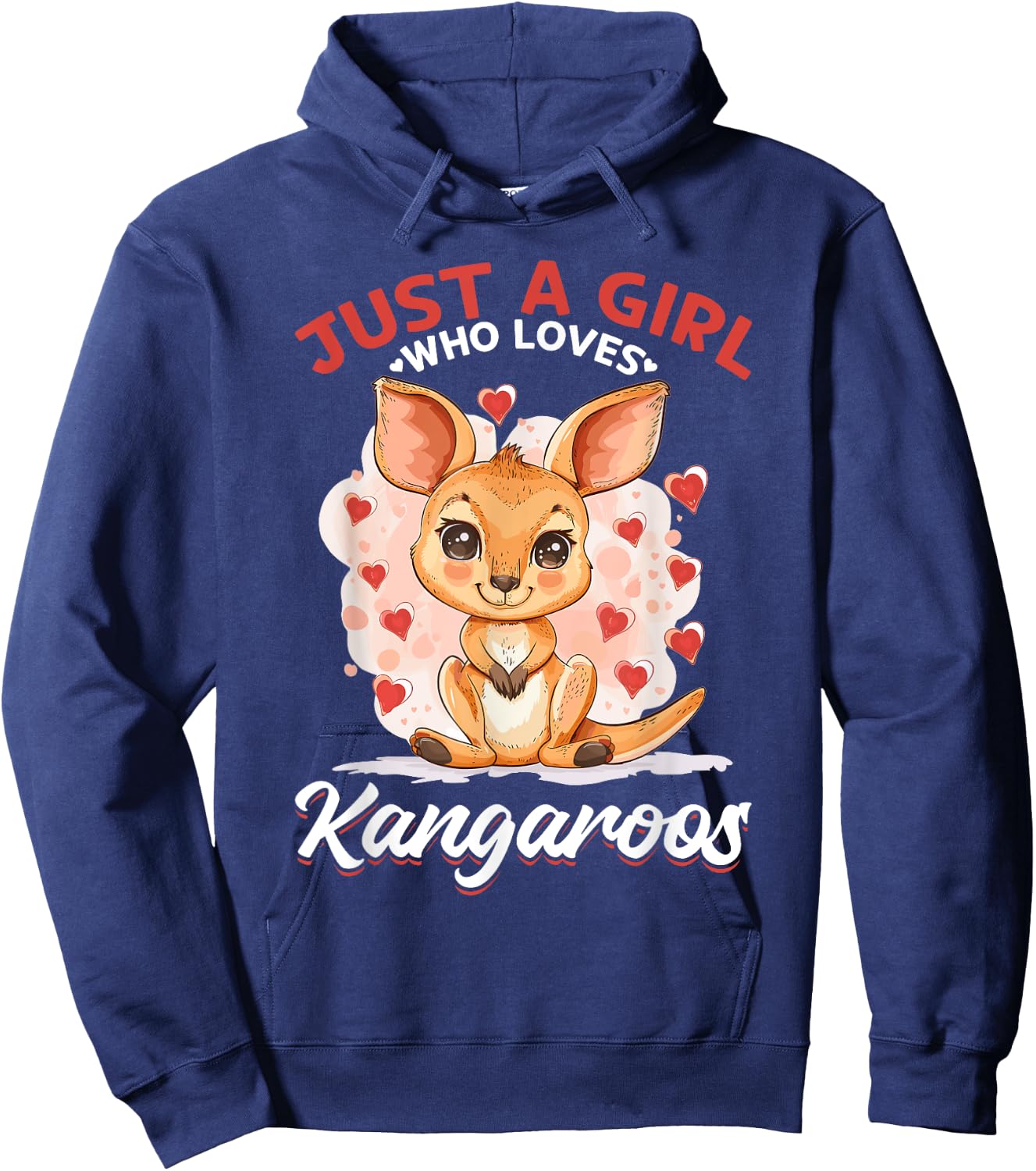Funny Kangaroo Australia Animal Just A Girl Who Loves Hoodie - Hoodie | Navy
